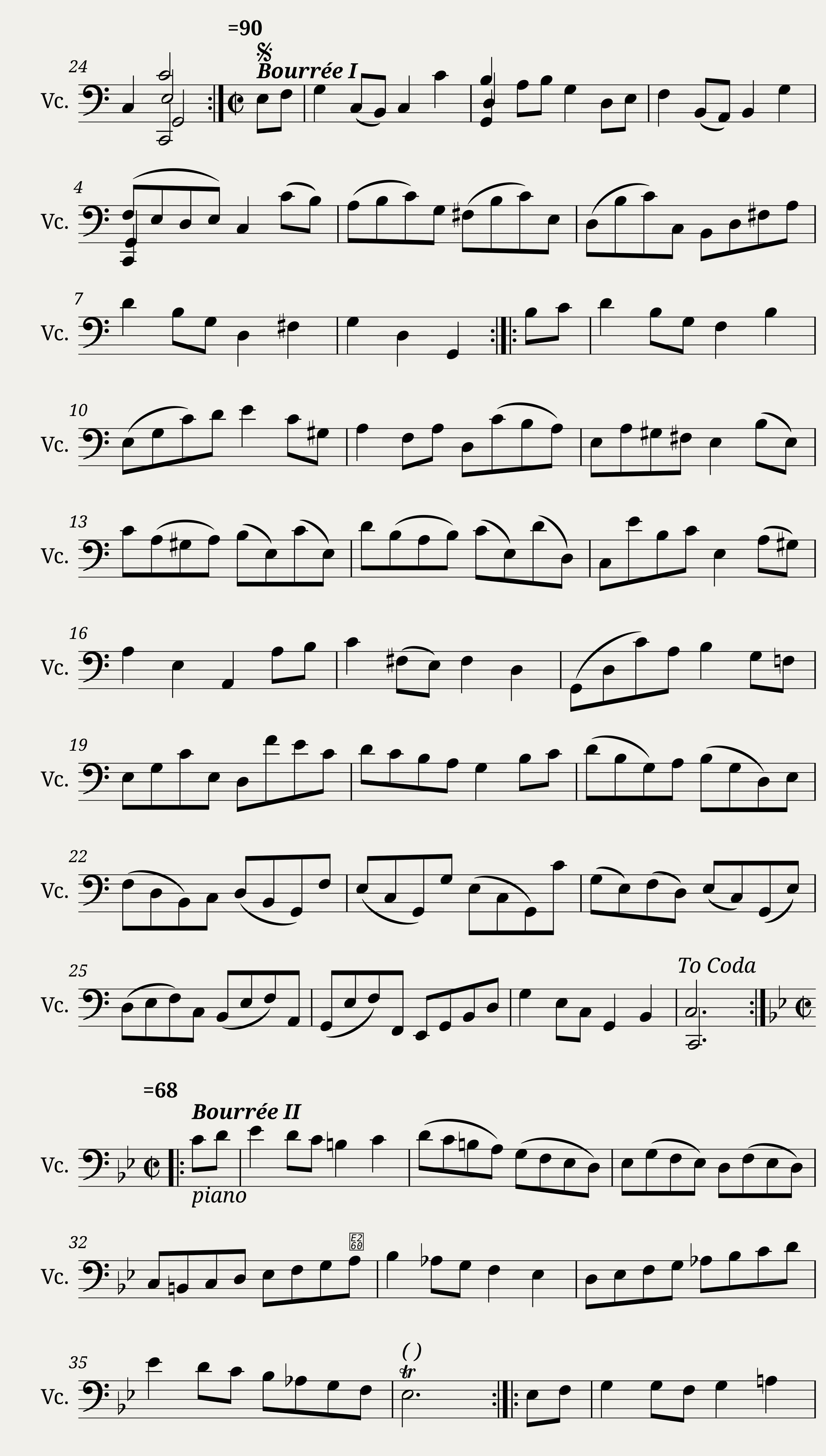 J.S. Bach - Suite no. 3 for Cello Solo BWV 1009 — 7/8