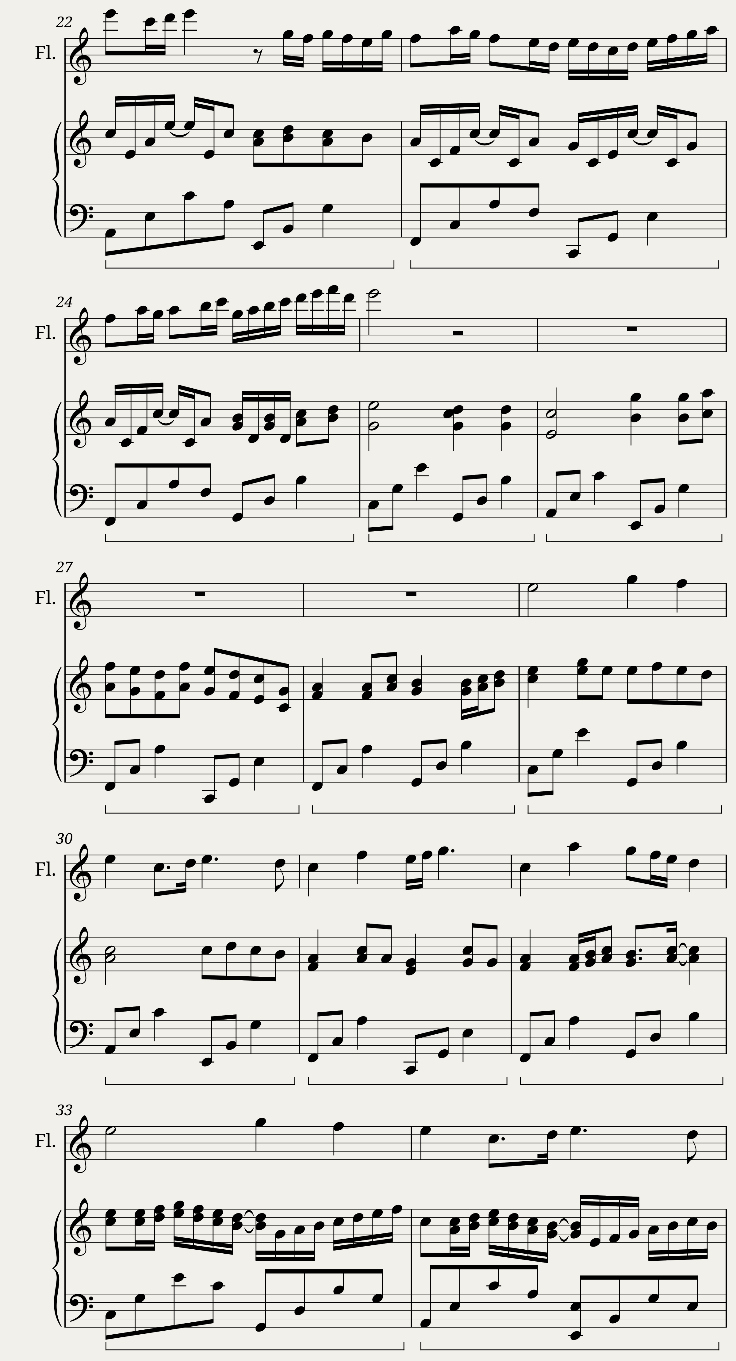 Canon in C for Flute & Piano — 2/3