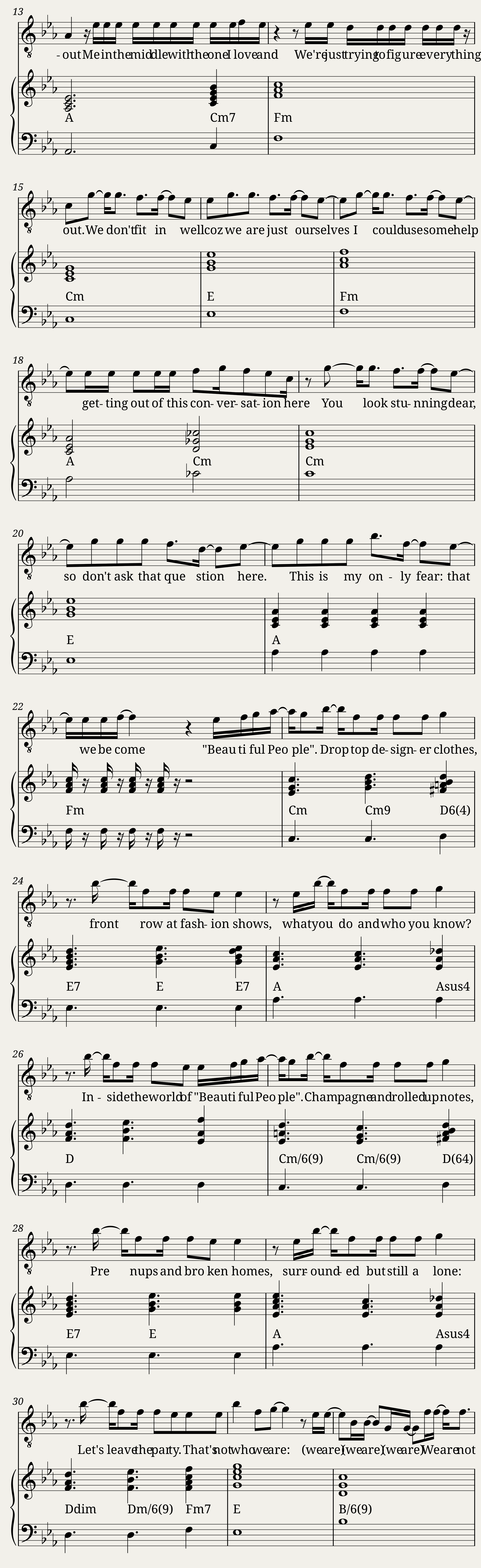 Beautiful People: A Reharmonization — 2/4