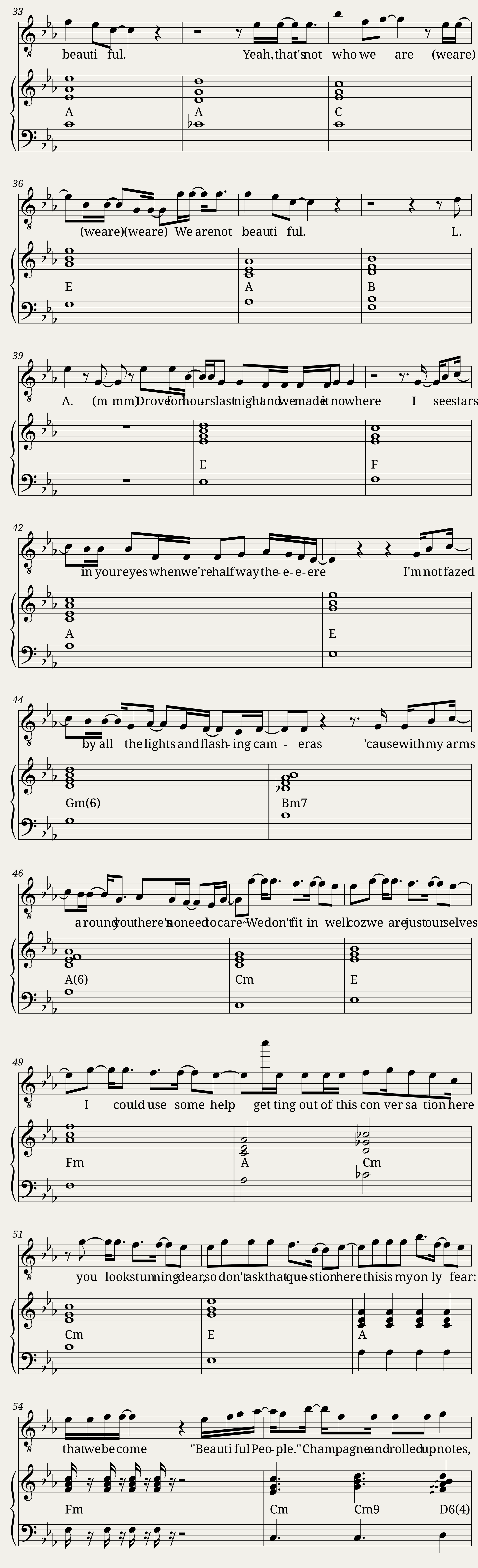 Beautiful People: A Reharmonization — 3/4