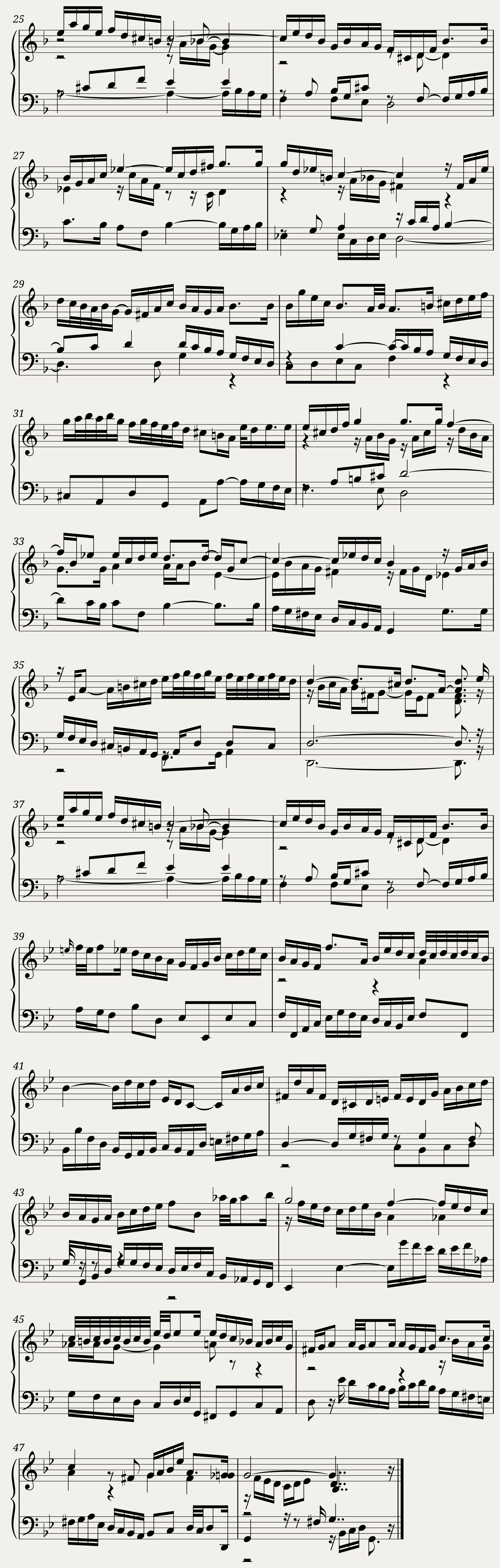 BWV 807 English Suite II Allemande — 2/2