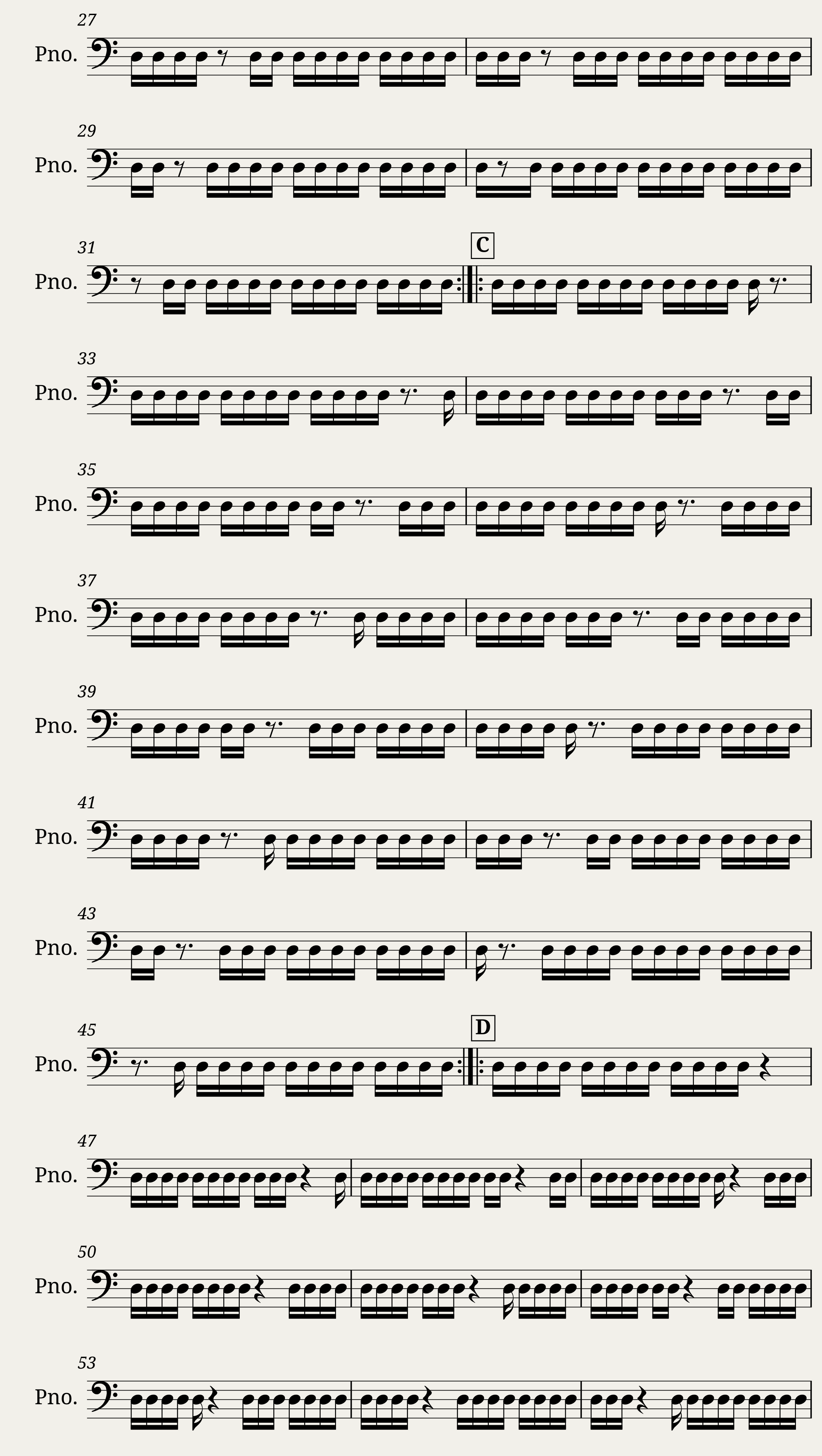 Sixteenths Rhythm Exercise — 2/4