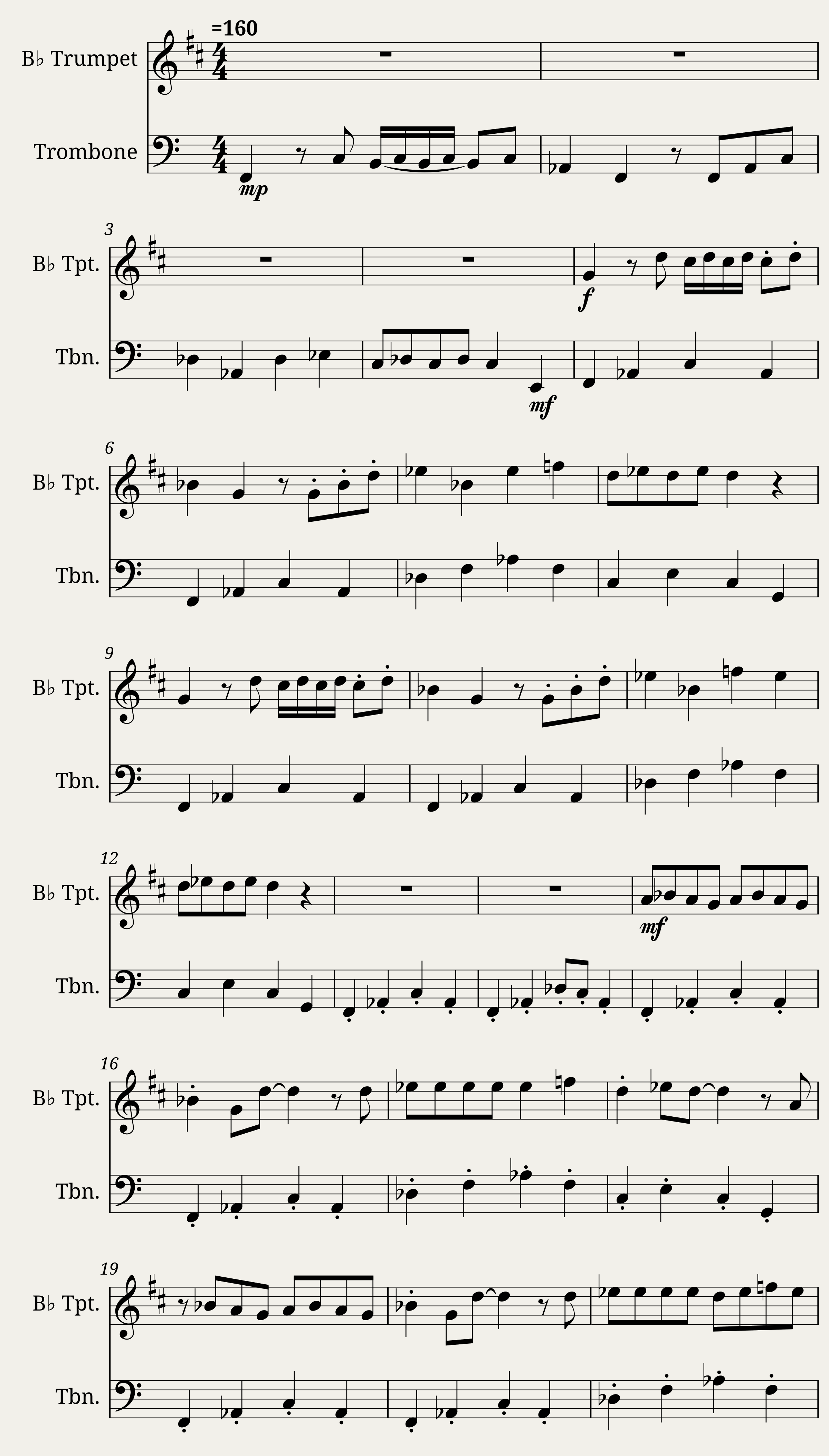 We Are Number One Trumpet Trombone — 1/2
