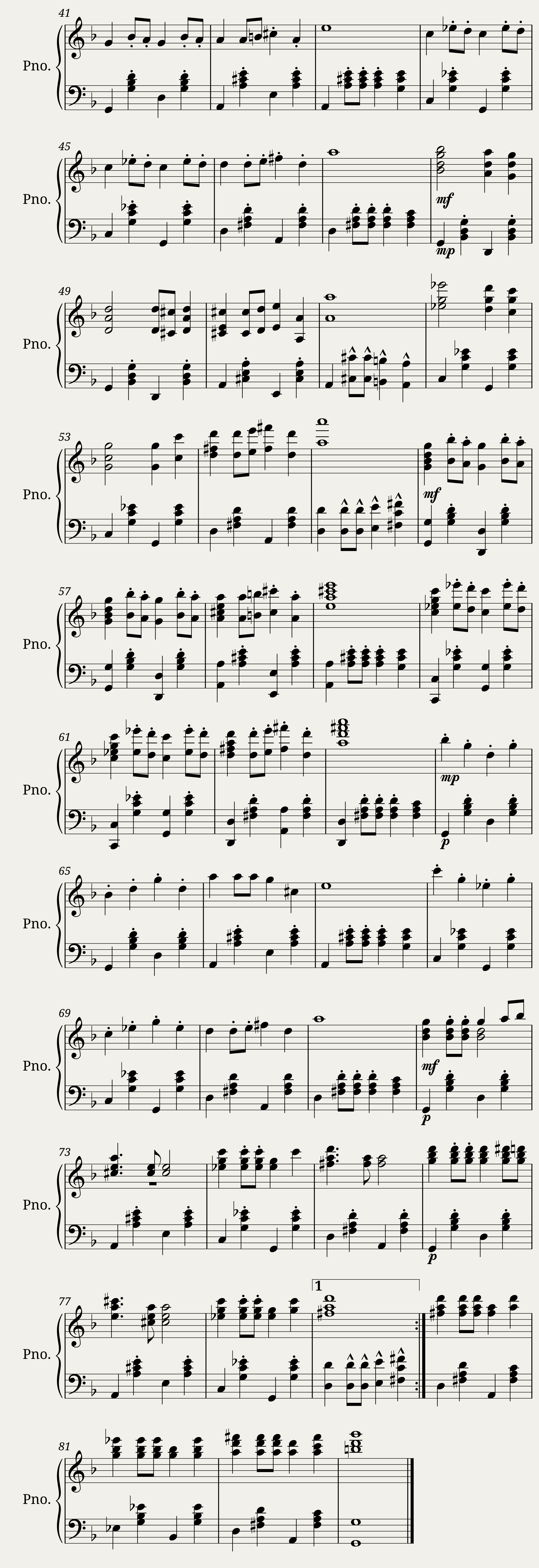Horrible for Piano in g minor — 2/2