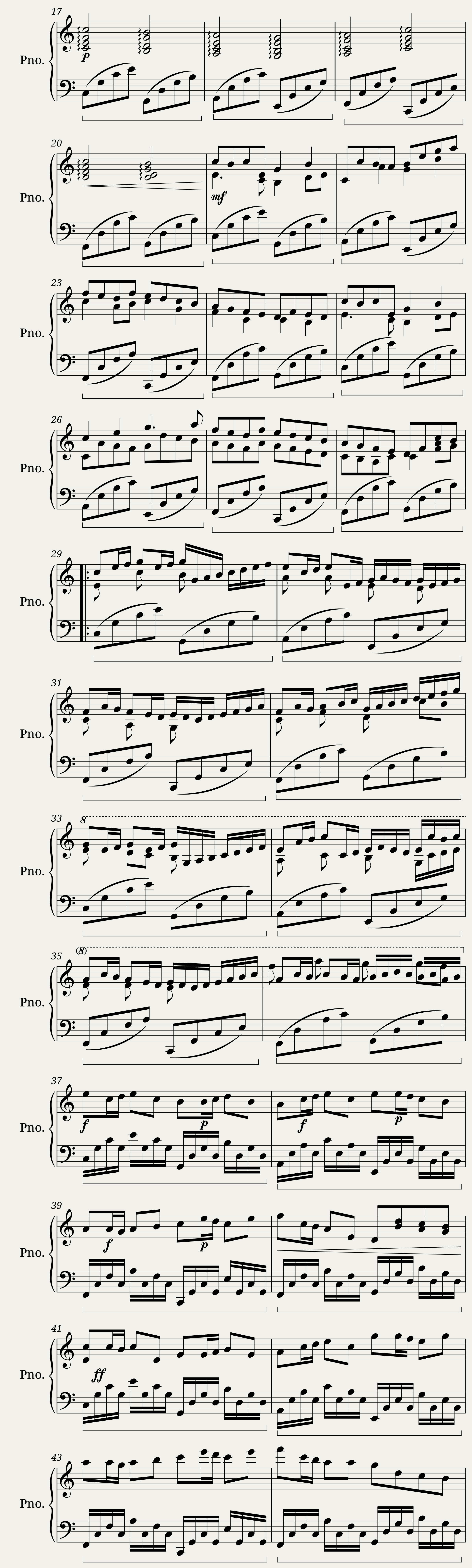 Canon In C Major for Piano Arr. Mrandidimas — 2/3