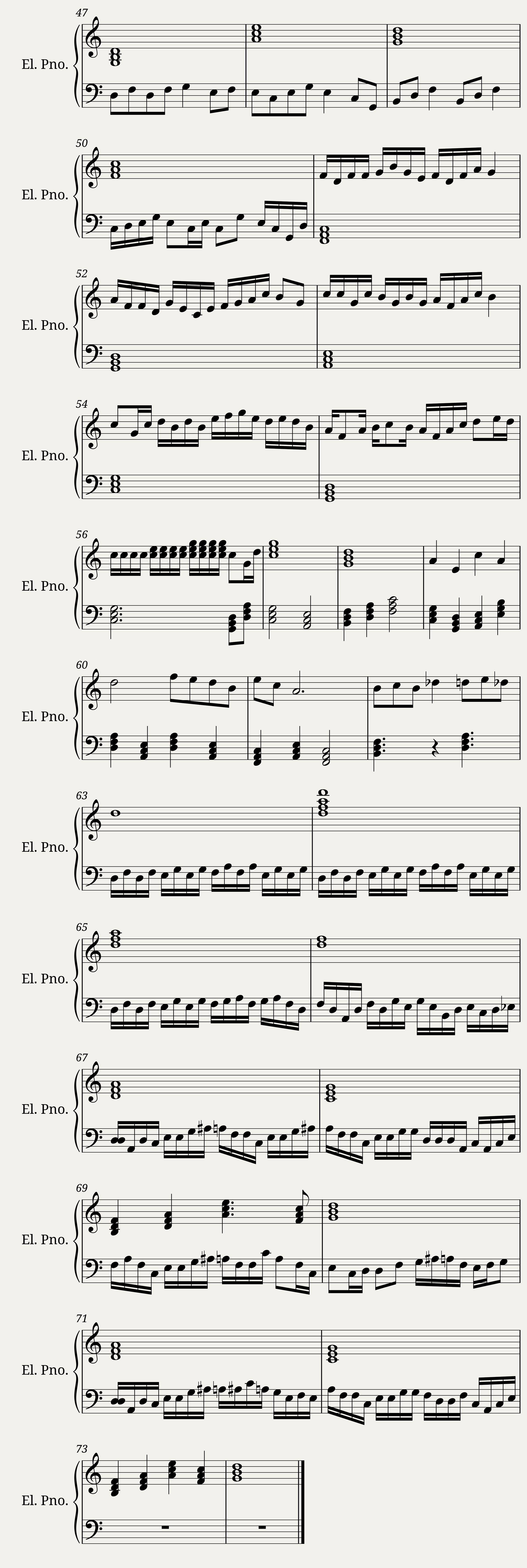 Experimental Keyboard Solo — 4/4