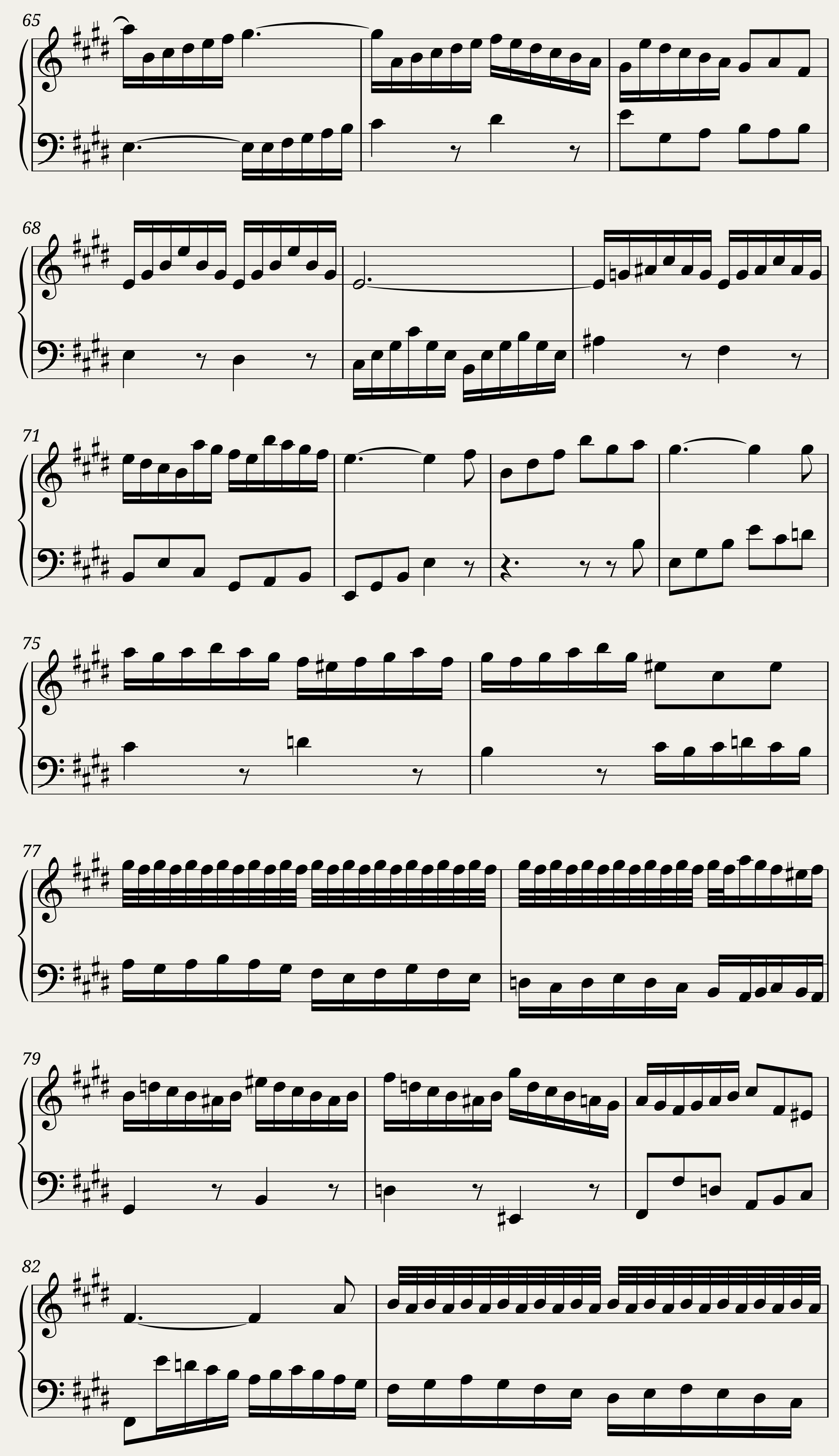 BWV 816 French Suite V Courante — 4/4