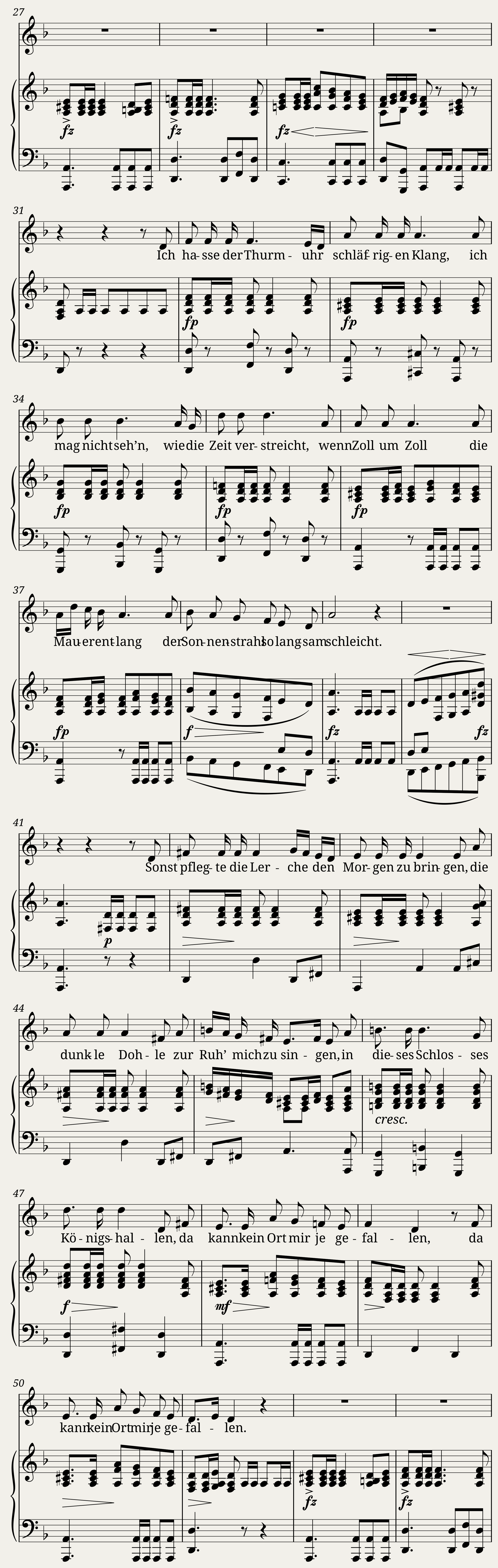 Lied des gefangenen Jägers, D.834 — 2/3