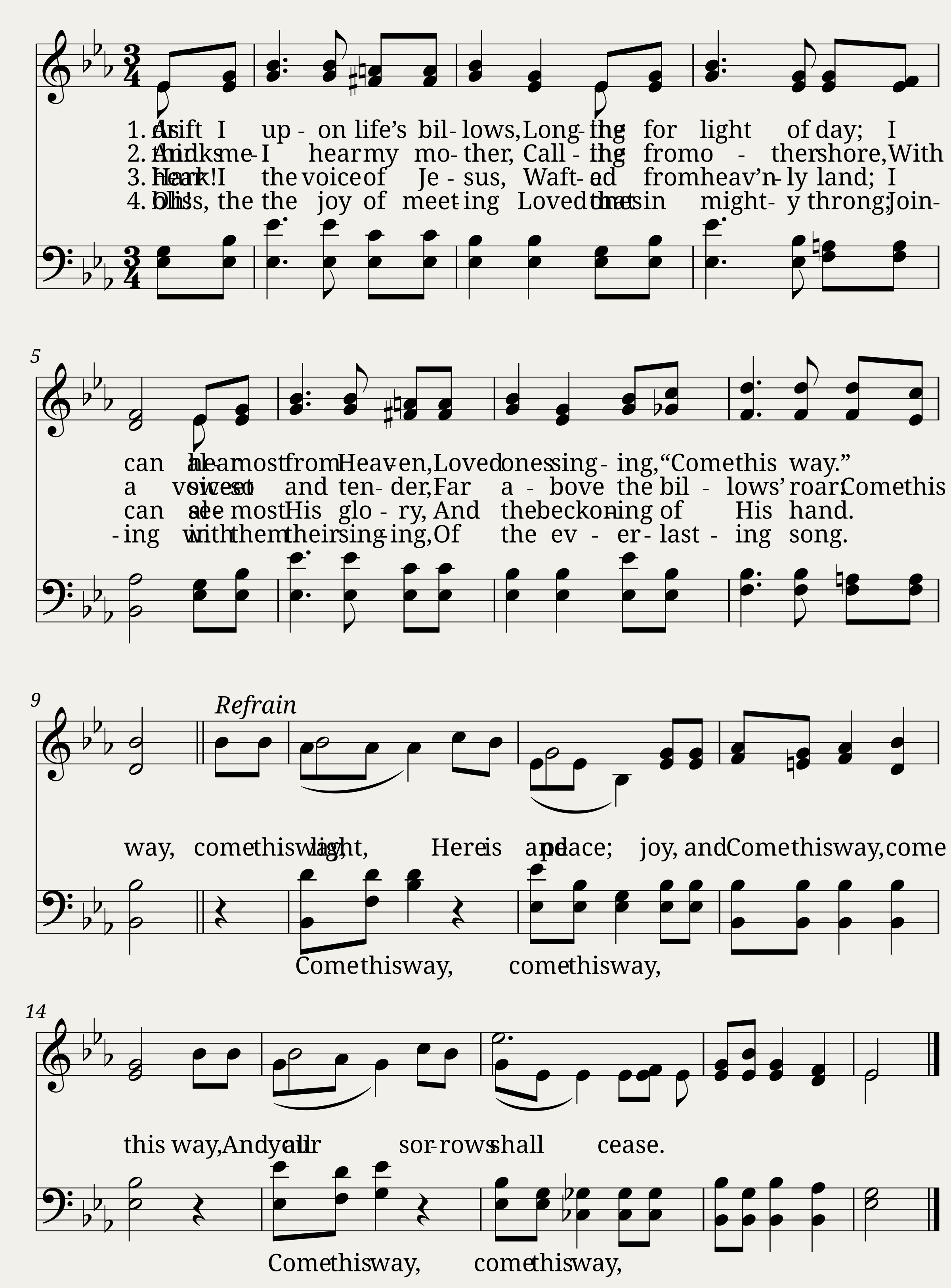 As I drift upon life's billows - Winfield Weeden