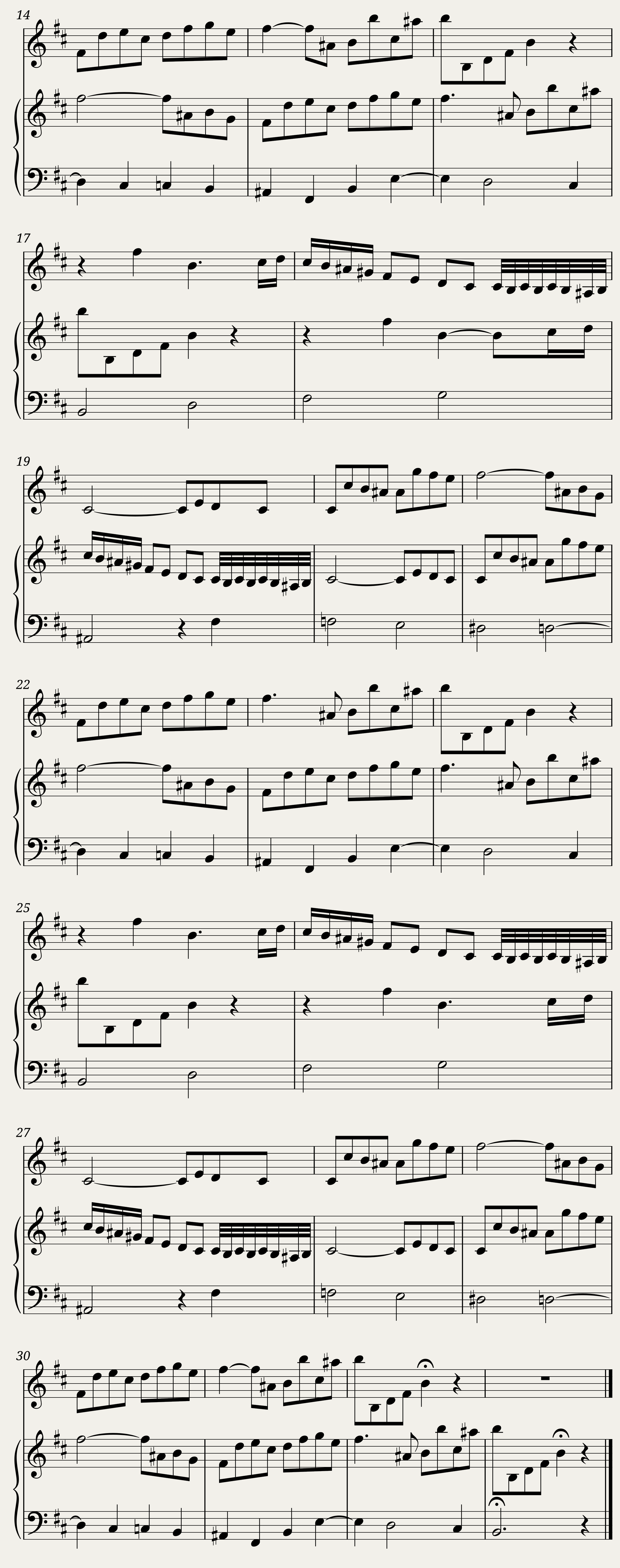 BWV 1079 Musical Offering Canon a 2 Violin In Unisono (A = 415 Hz) — 2/2