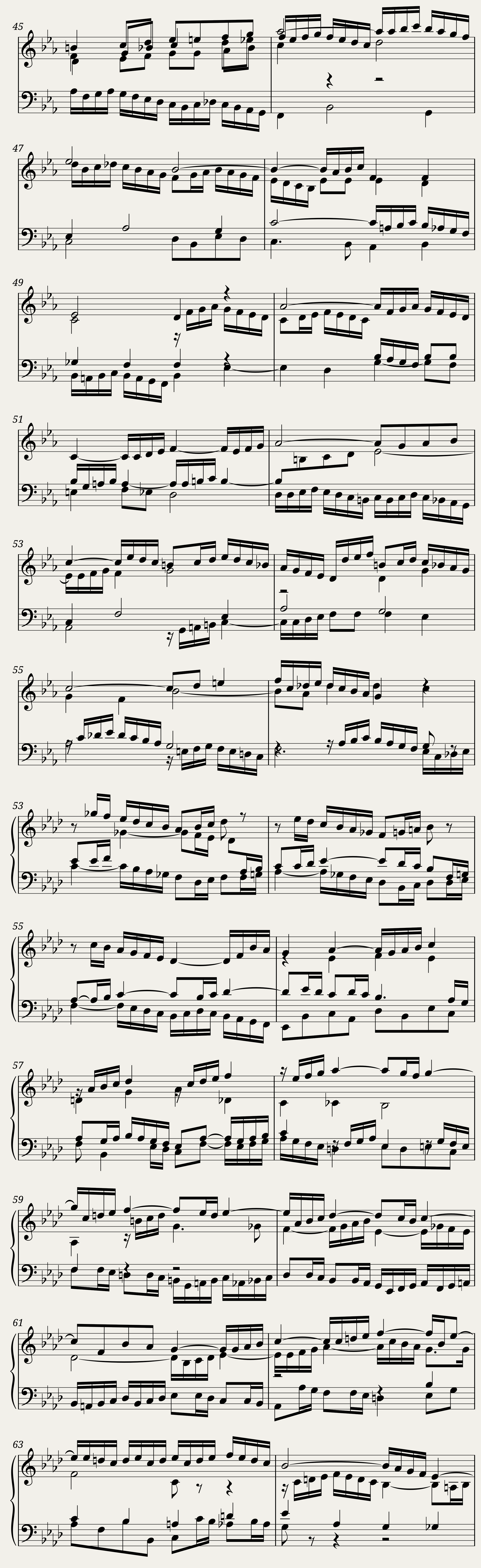 BWV 853 The Well-Tempered Clavier Part I Fuga VIII — 3/3
