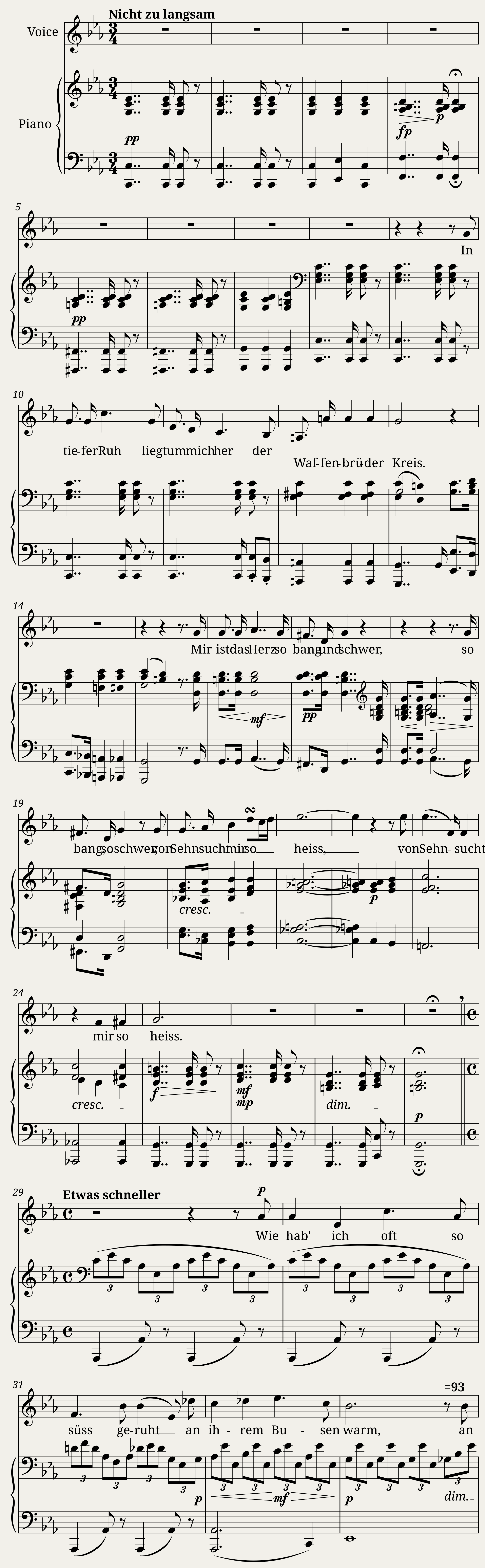 Schubert Franz - Schwanengesang (D.957) No.2 - Kriegers Ahnung — 1/5