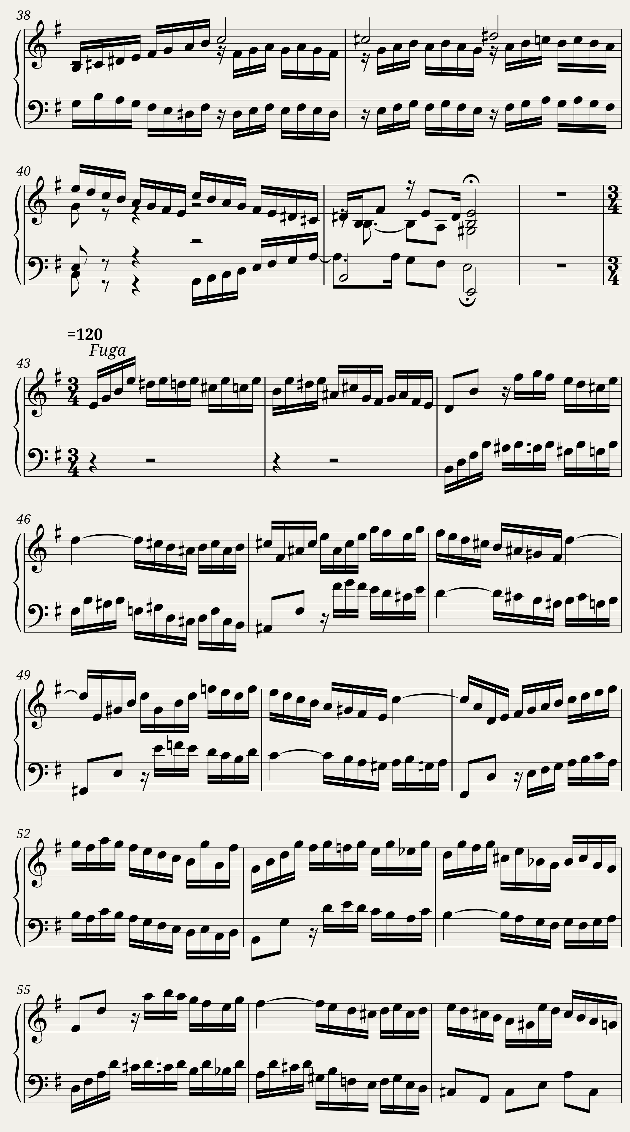 Prelude and Fugue in E minor BWV 855 — 4/5
