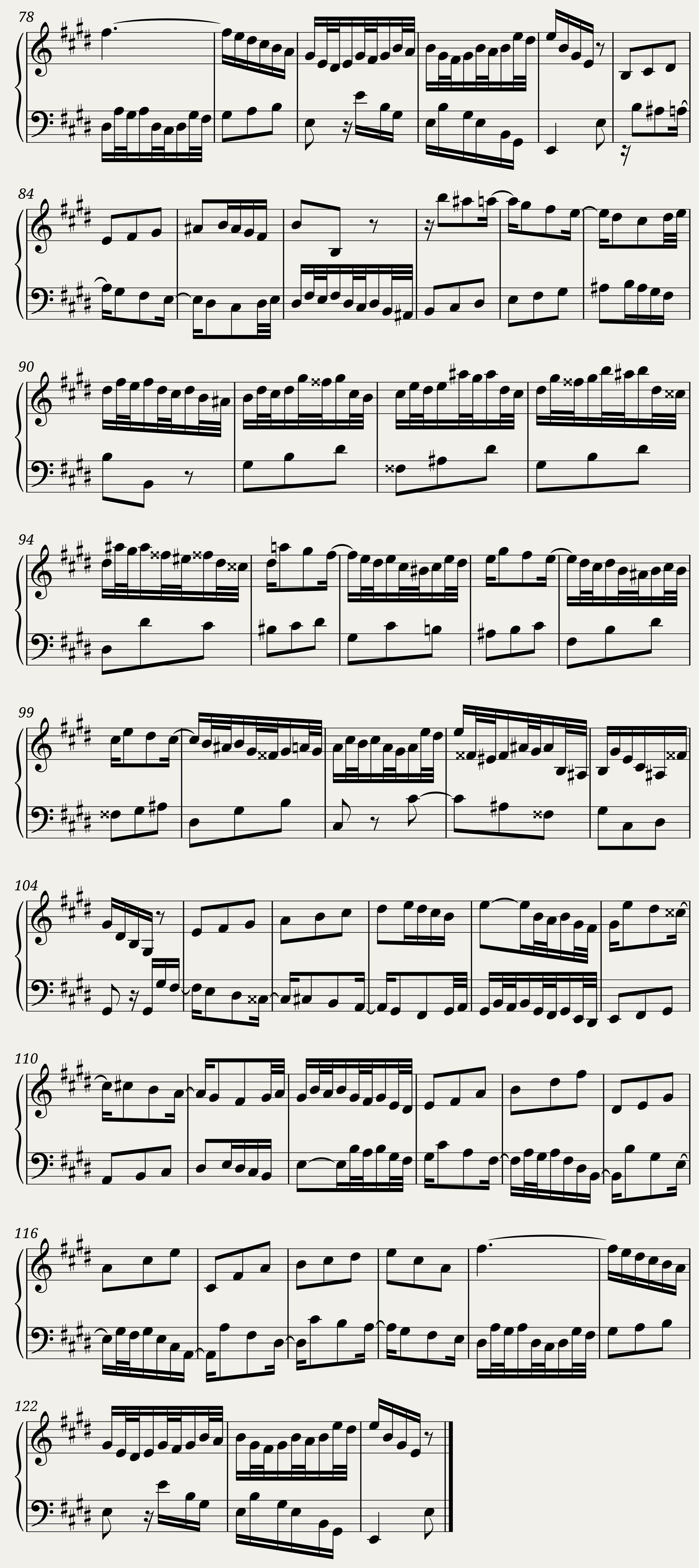 BWV 777: Invention VI (A = 415 Hz) — 3/3