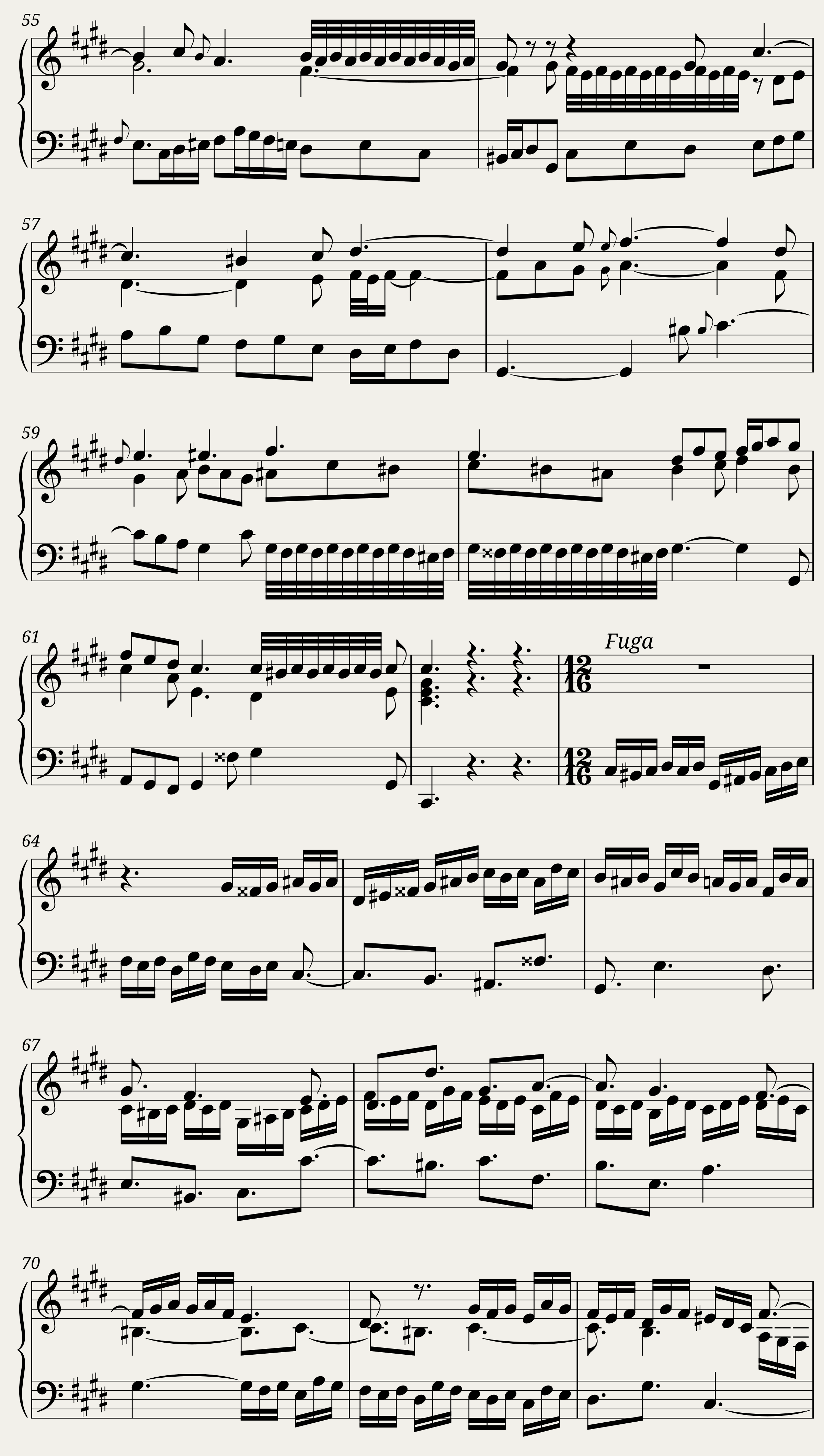 BWV 875: The Well-tempered Clavier Book II - VI (A = 415 Hz) — 5/6