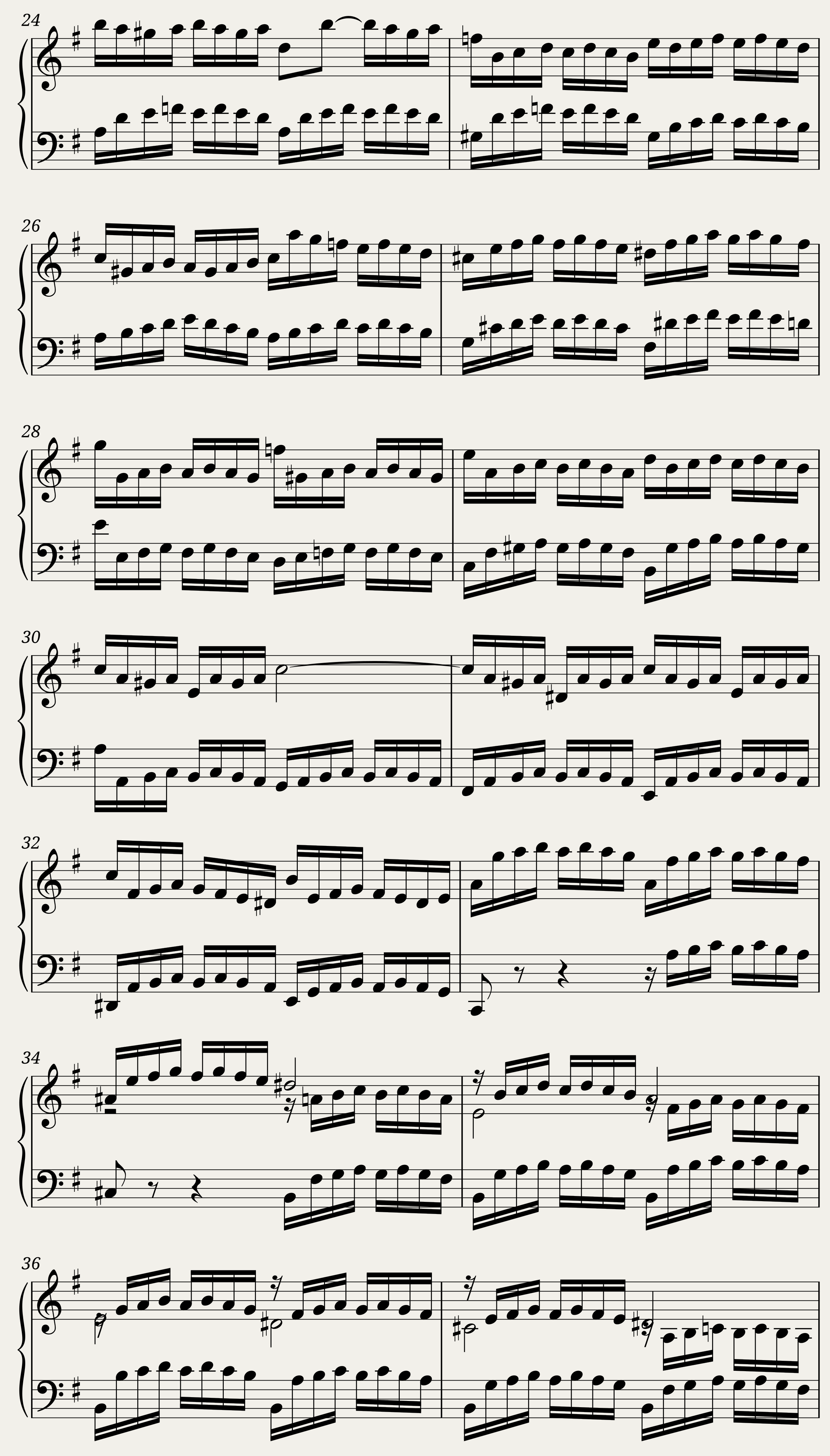 Six Partitas (Clavierubung part I): No. 2 — 3/3