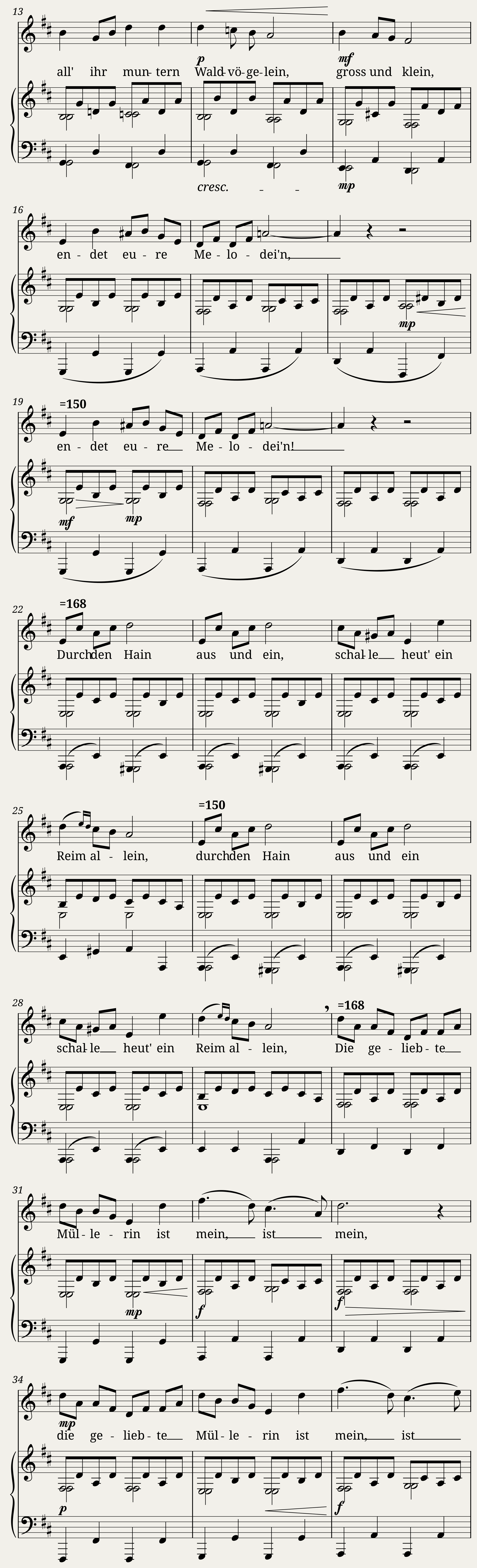 Franz Schubert: Die schöne Müllerin- D 795 N11 Mein! — 2/6