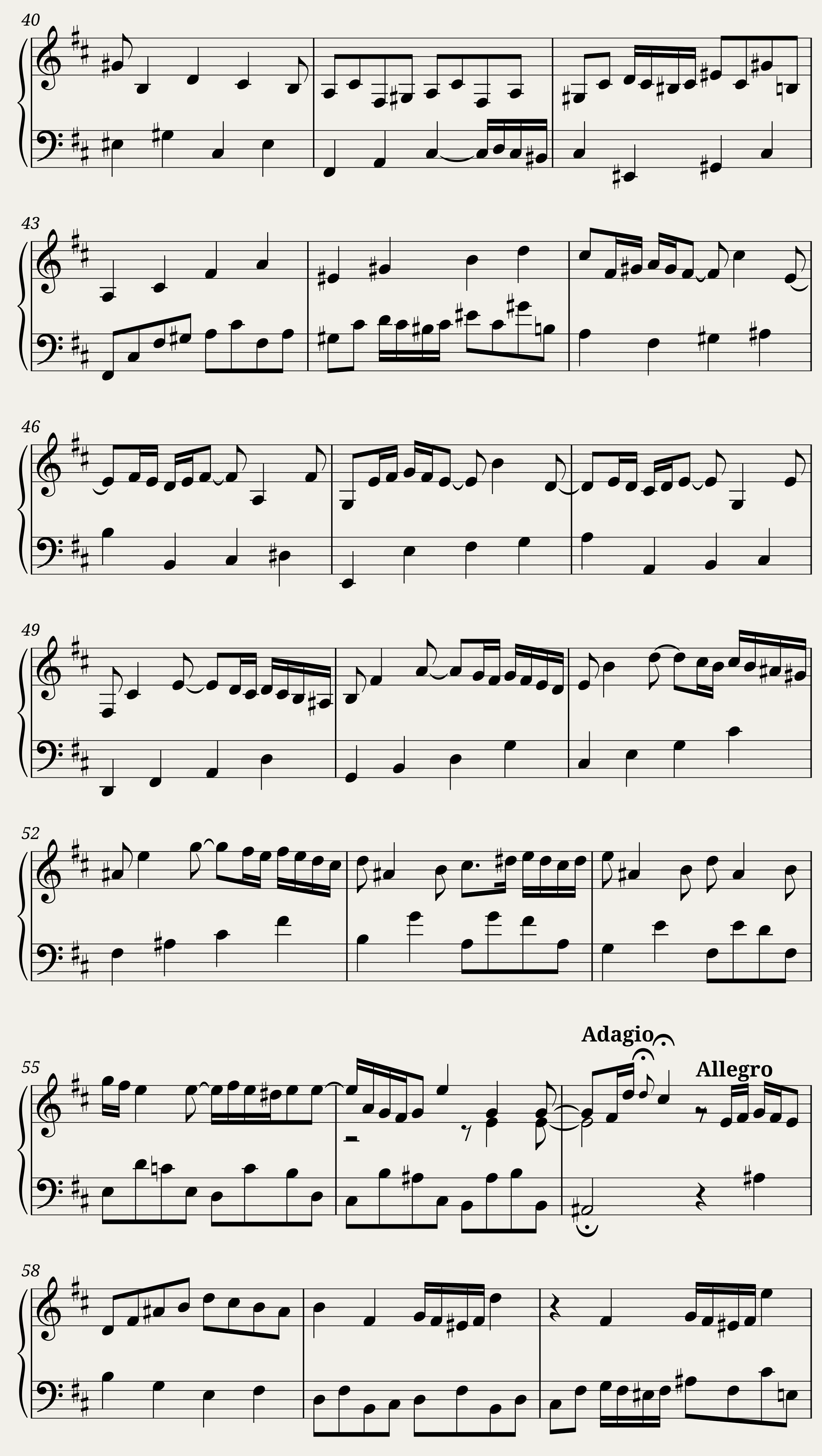 BWV 892 The Well-Tempered Clavier Part II Praeludium XXIII — 3/4