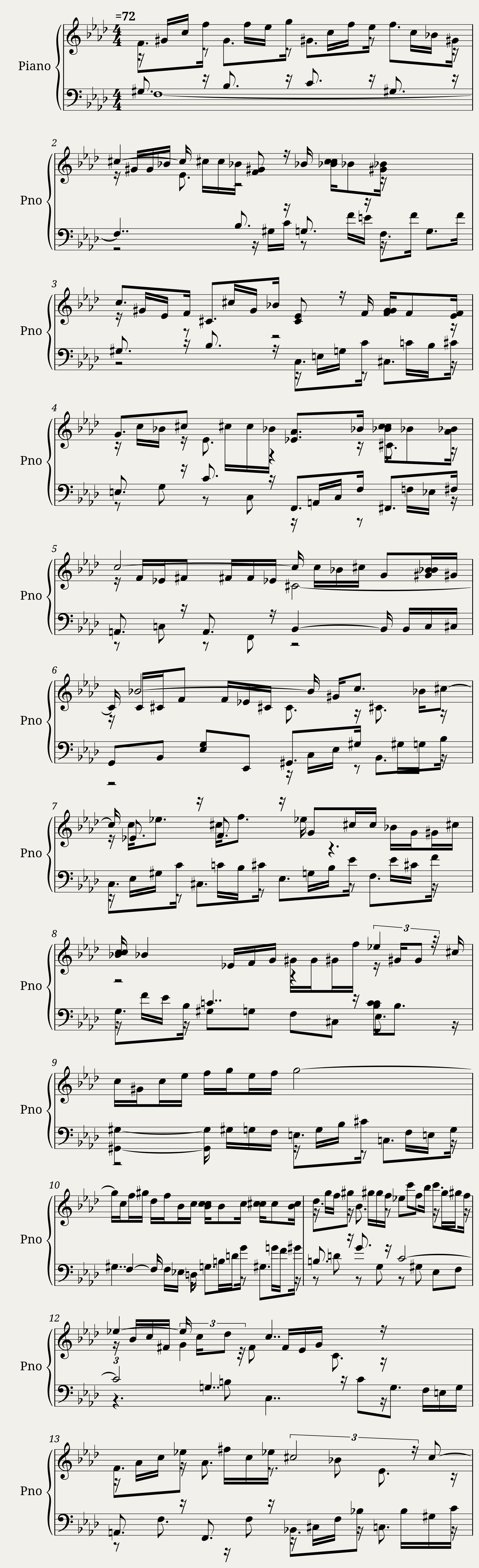 Das Wohltemperierte Clavier I, Praeludium XII — 1/2