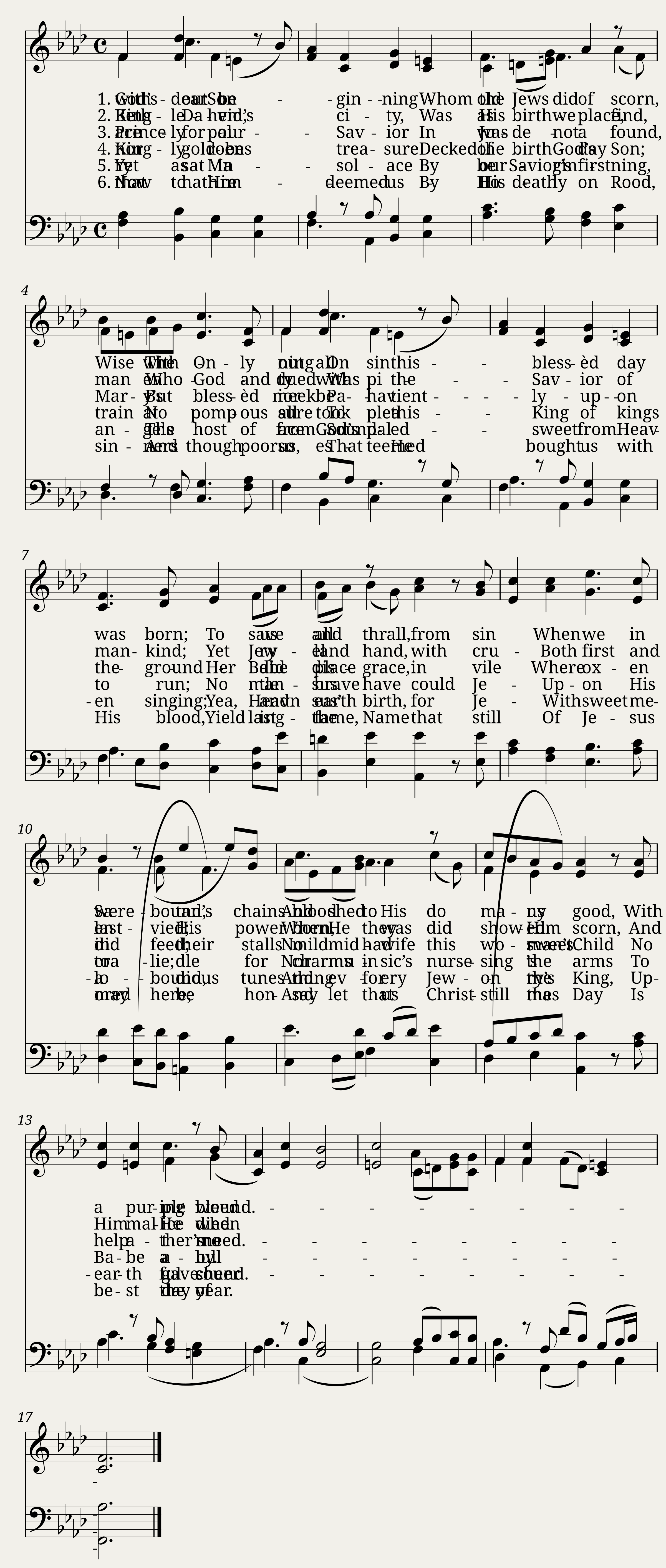 God's dear Son without beginning
