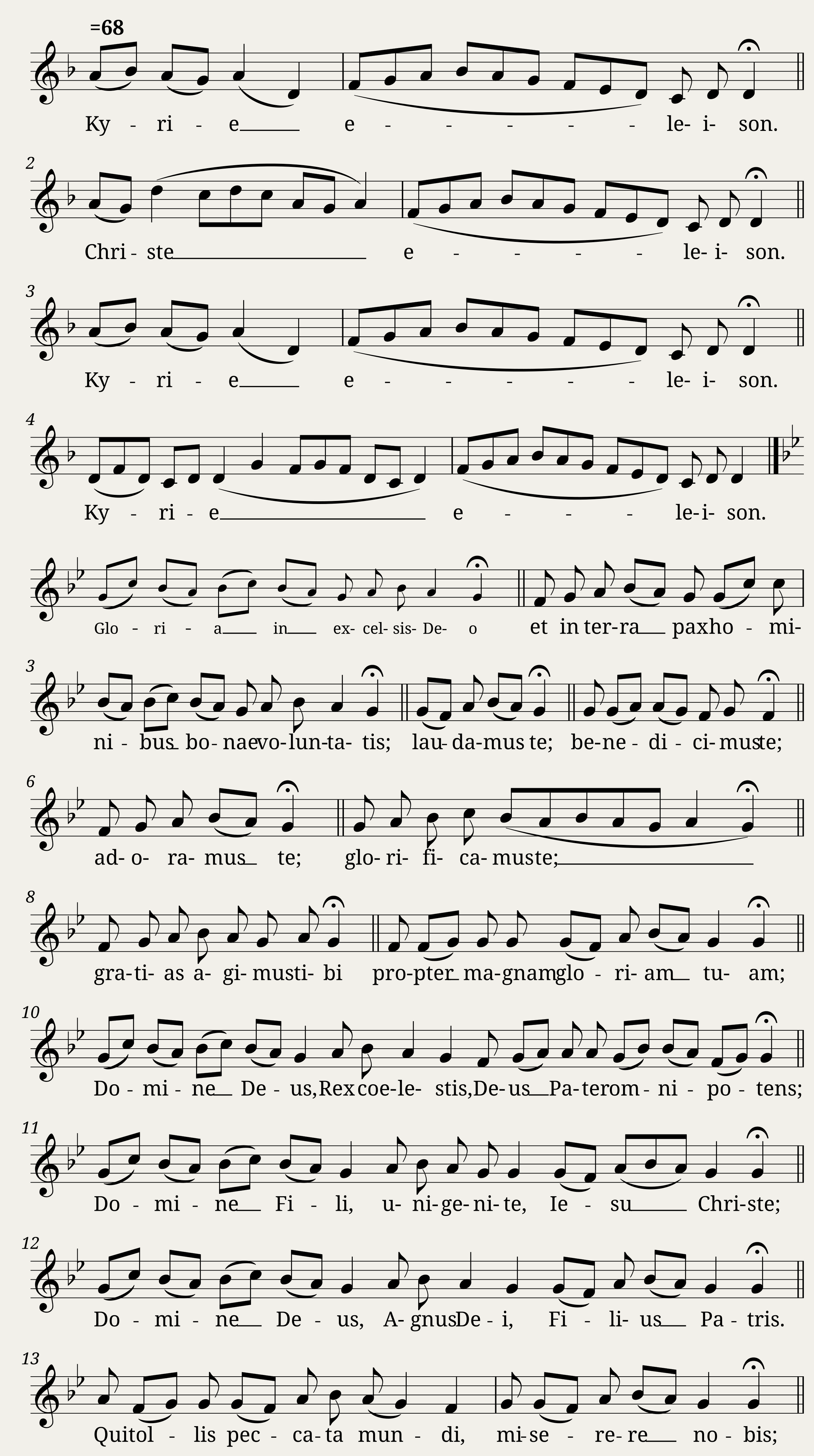 Missa XI Orbis factor — 1/2