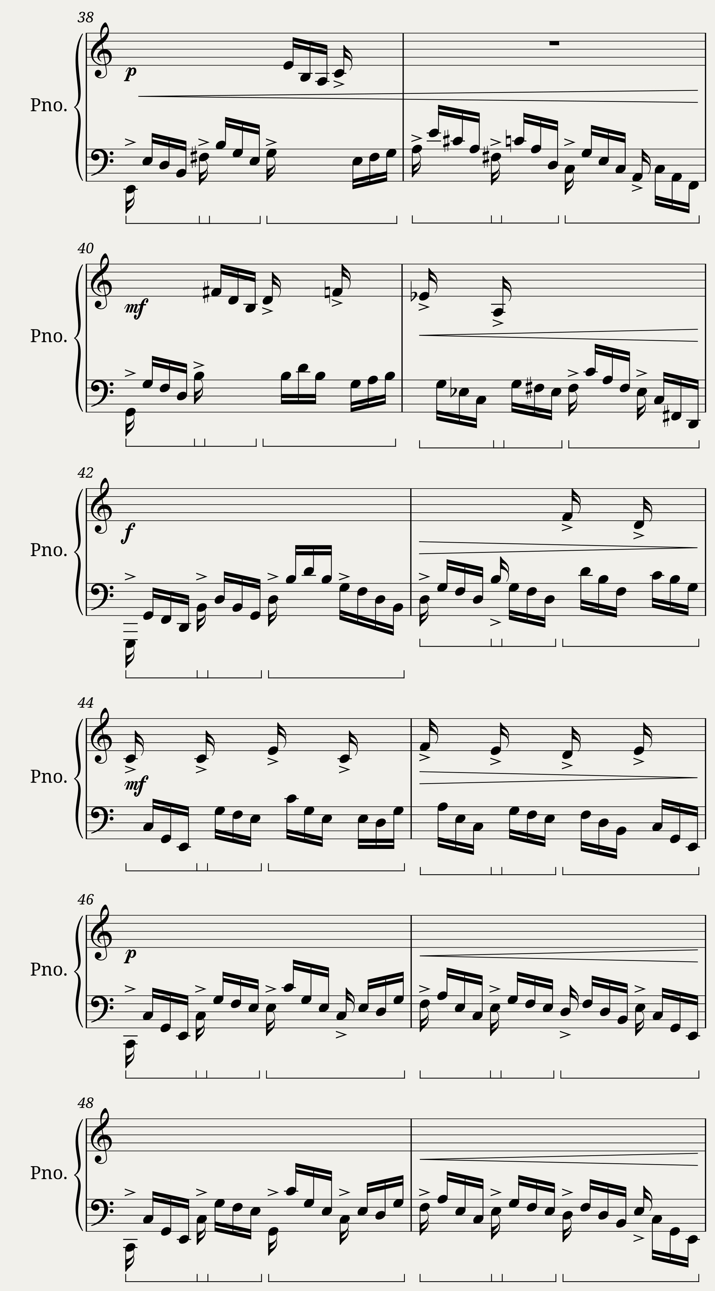 Kind of fuga - 12 little pieces for the piano — 3/4