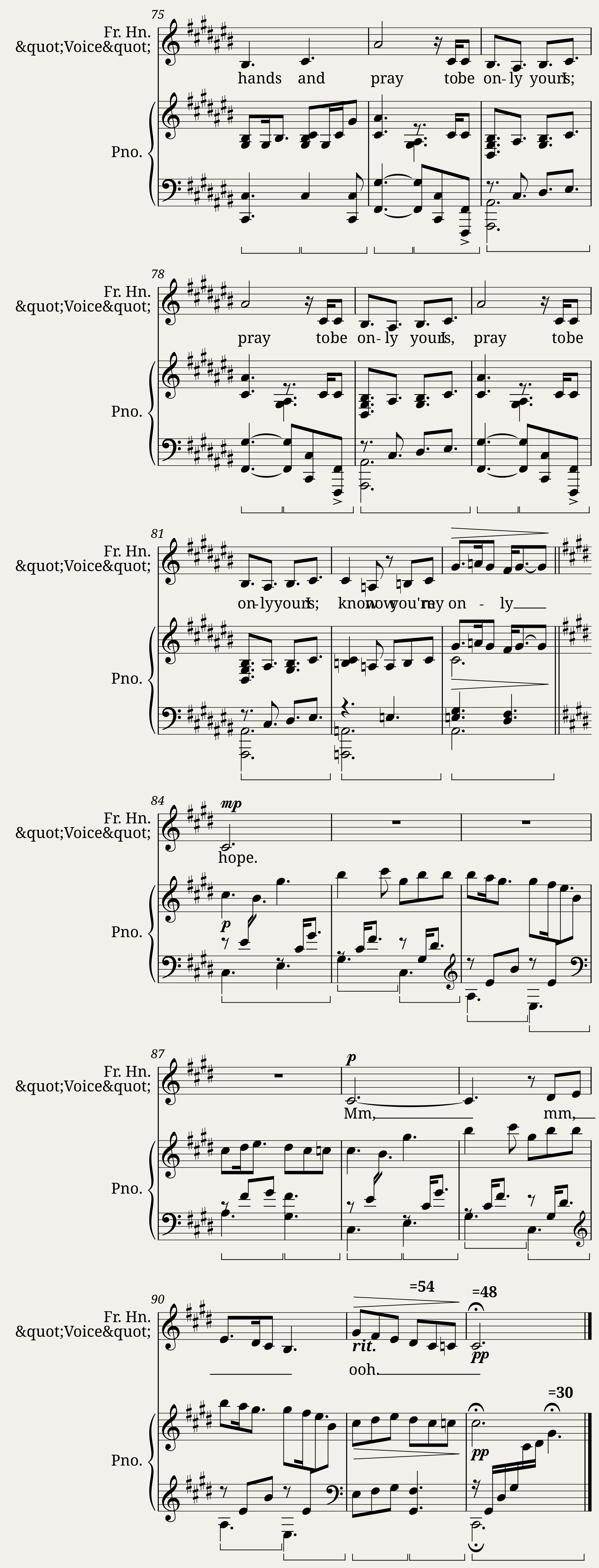 Only Hope from the movie A Walk to Remember (Solo voice with piano) — 6/6