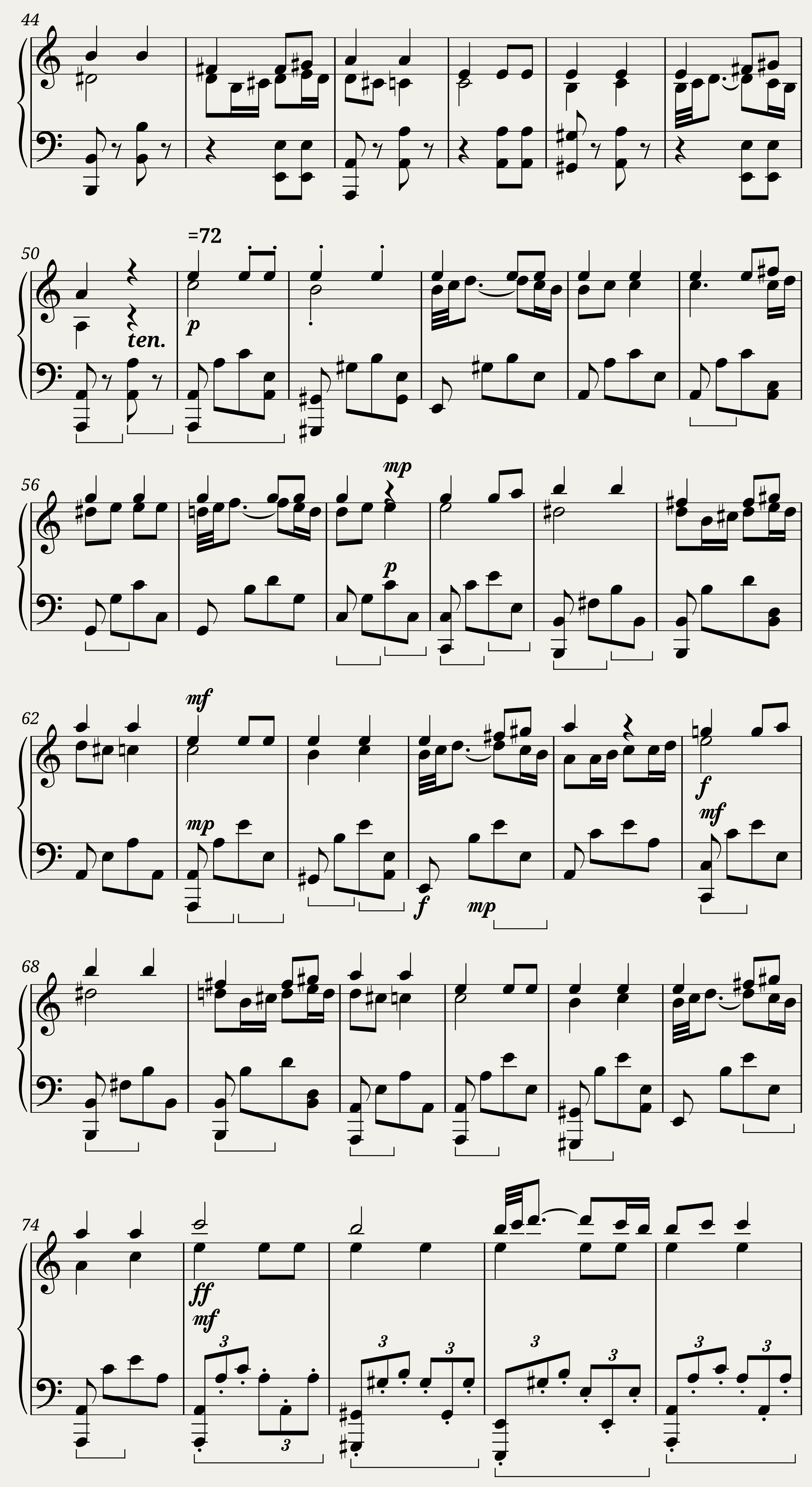 Beethoven Symphony No. 7 (2nd movement) Piano solo — 2/6
