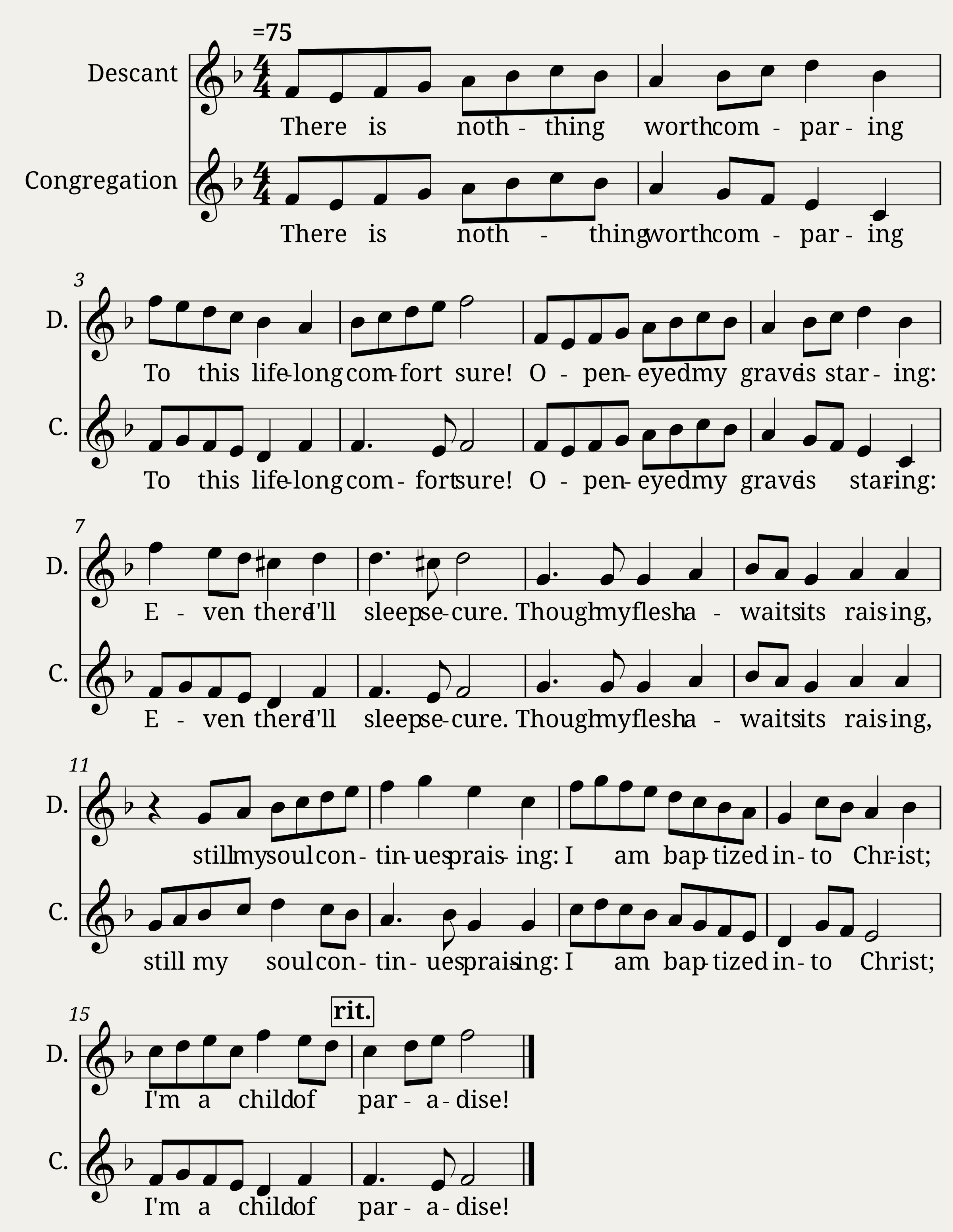 God's Own Child I Gladly Say It Descant