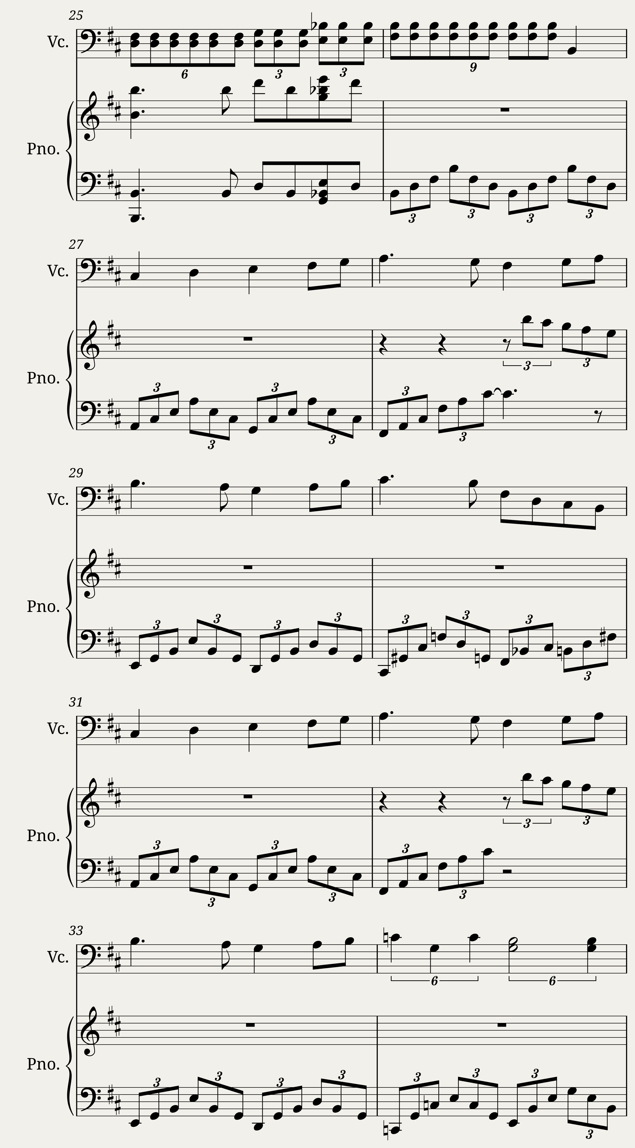 Swan Lake Cello and Piano — 3/4
