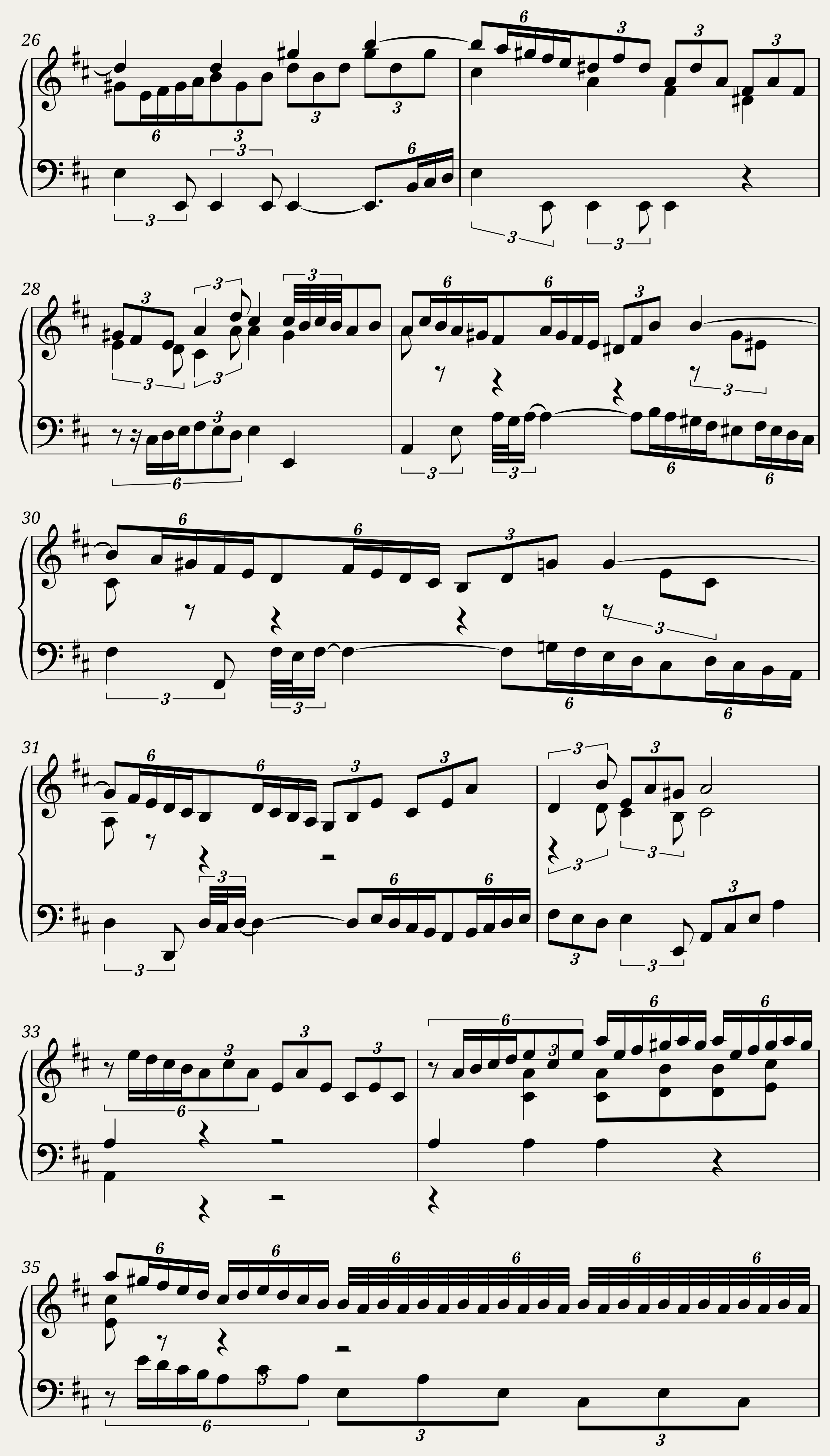 BWV 884 The Well-Tempered Clavier Part II Praeludium XV — 3/5