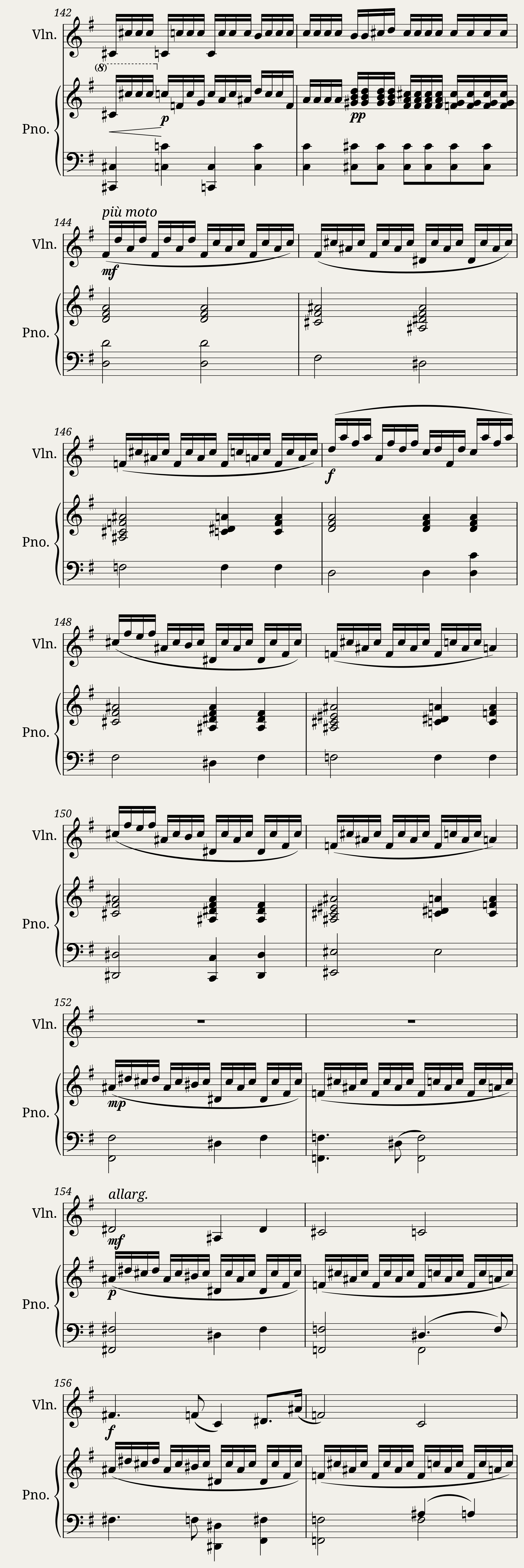 Piano and violin sonata n1 in G major by Dominique Picard - 3rd mv — 14/22