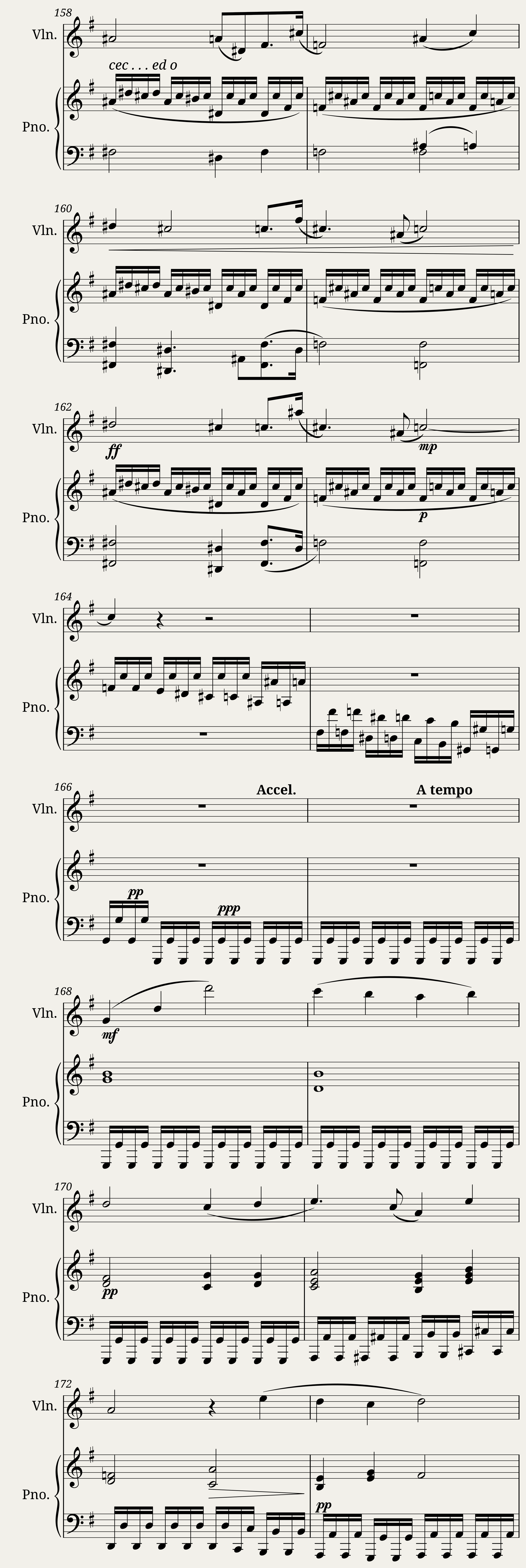 Piano and violin sonata n1 in G major by Dominique Picard - 3rd mv — 15/22