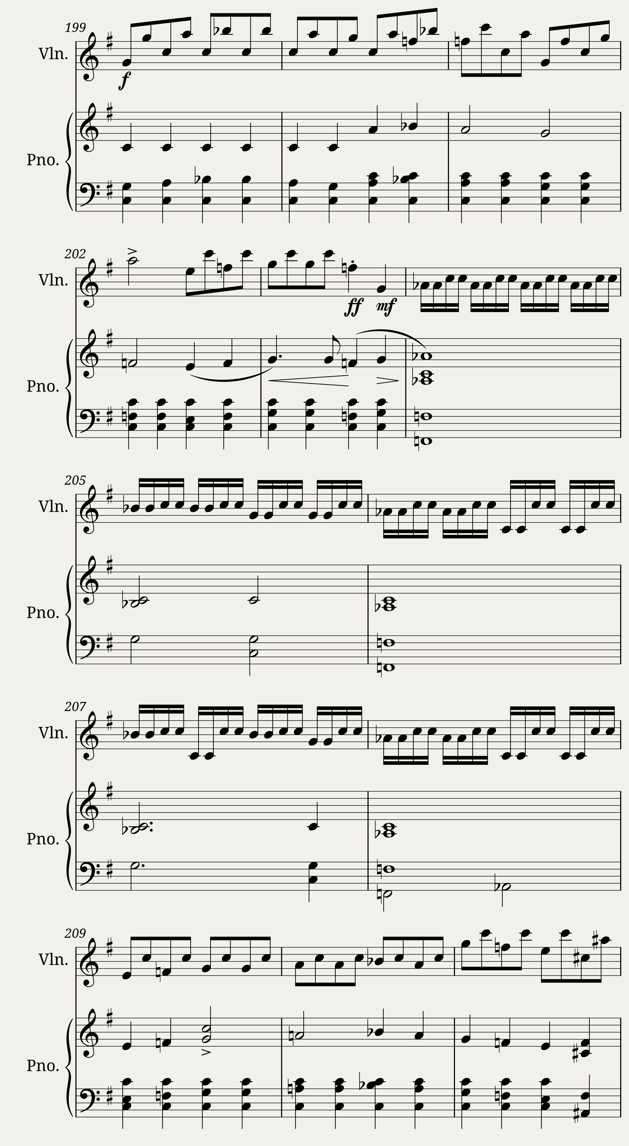 Piano and violin sonata n1 in G major by Dominique Picard - 3rd mv — 18/22