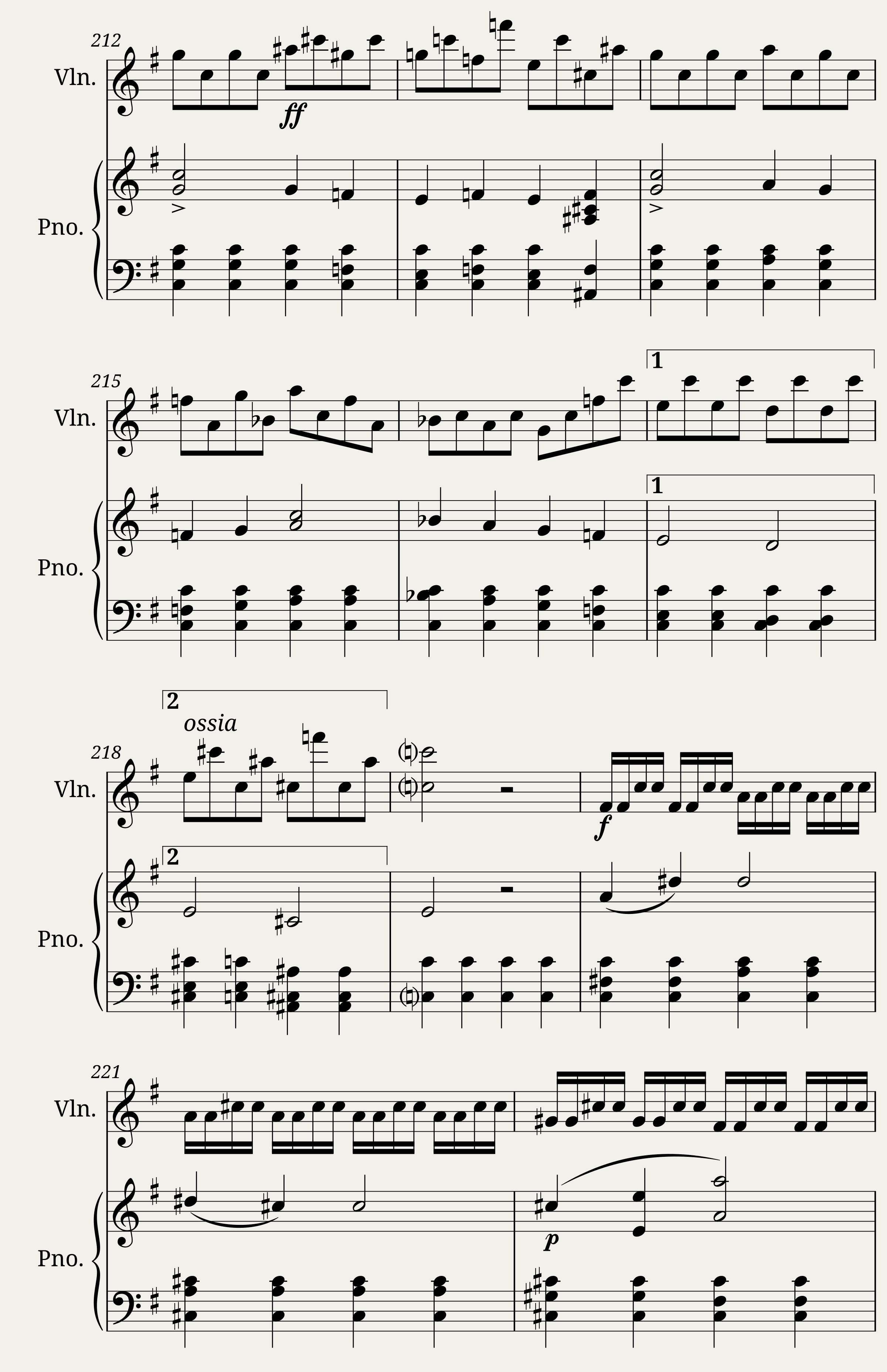 Piano and violin sonata n1 in G major by Dominique Picard - 3rd mv — 19/22