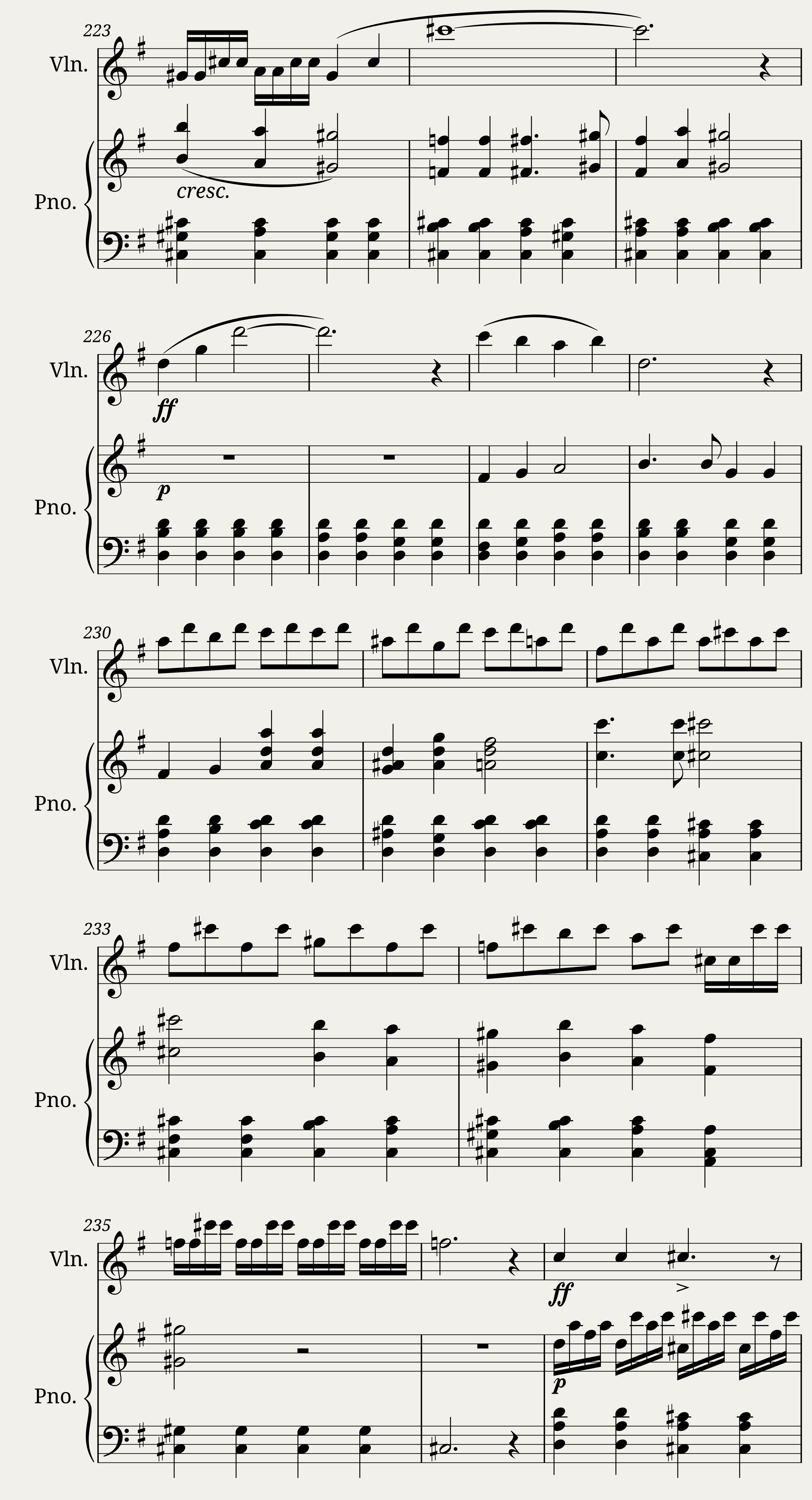 Piano and violin sonata n1 in G major by Dominique Picard - 3rd mv — 20/22