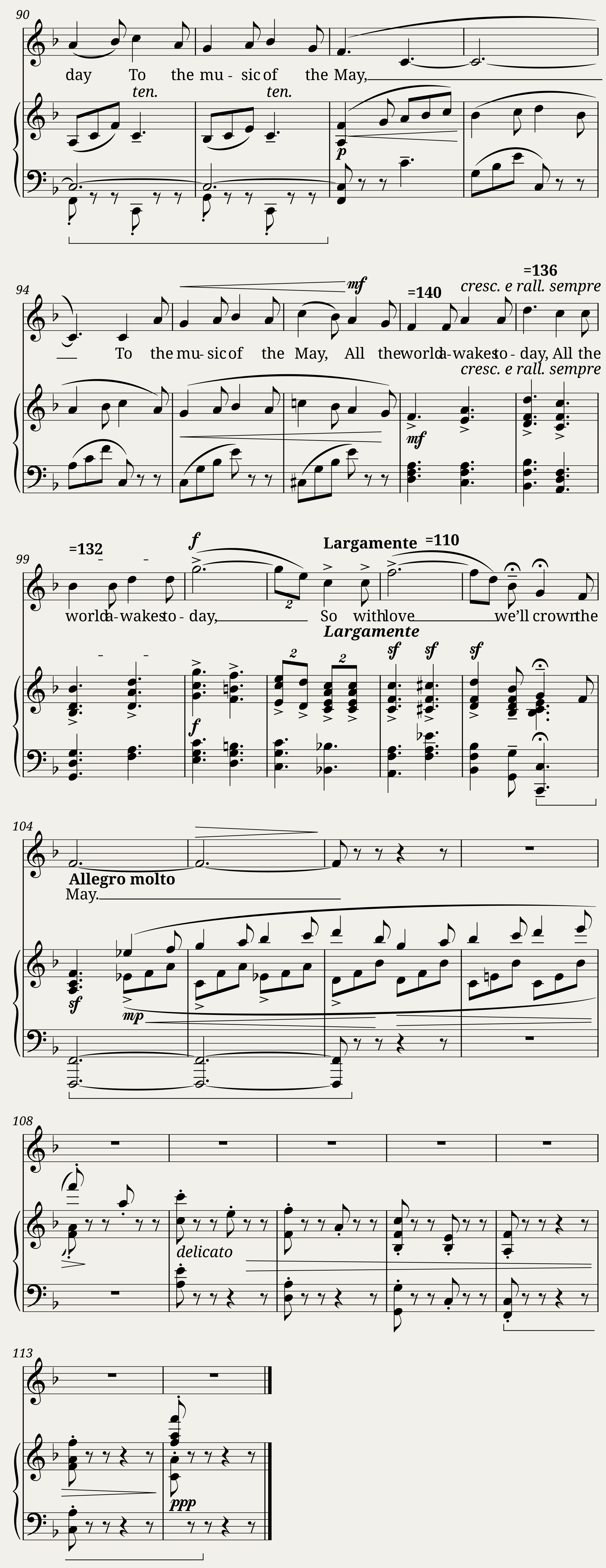 German Edward - 3 Spring Songs No.1 - All the World Awakes Today — 5/5