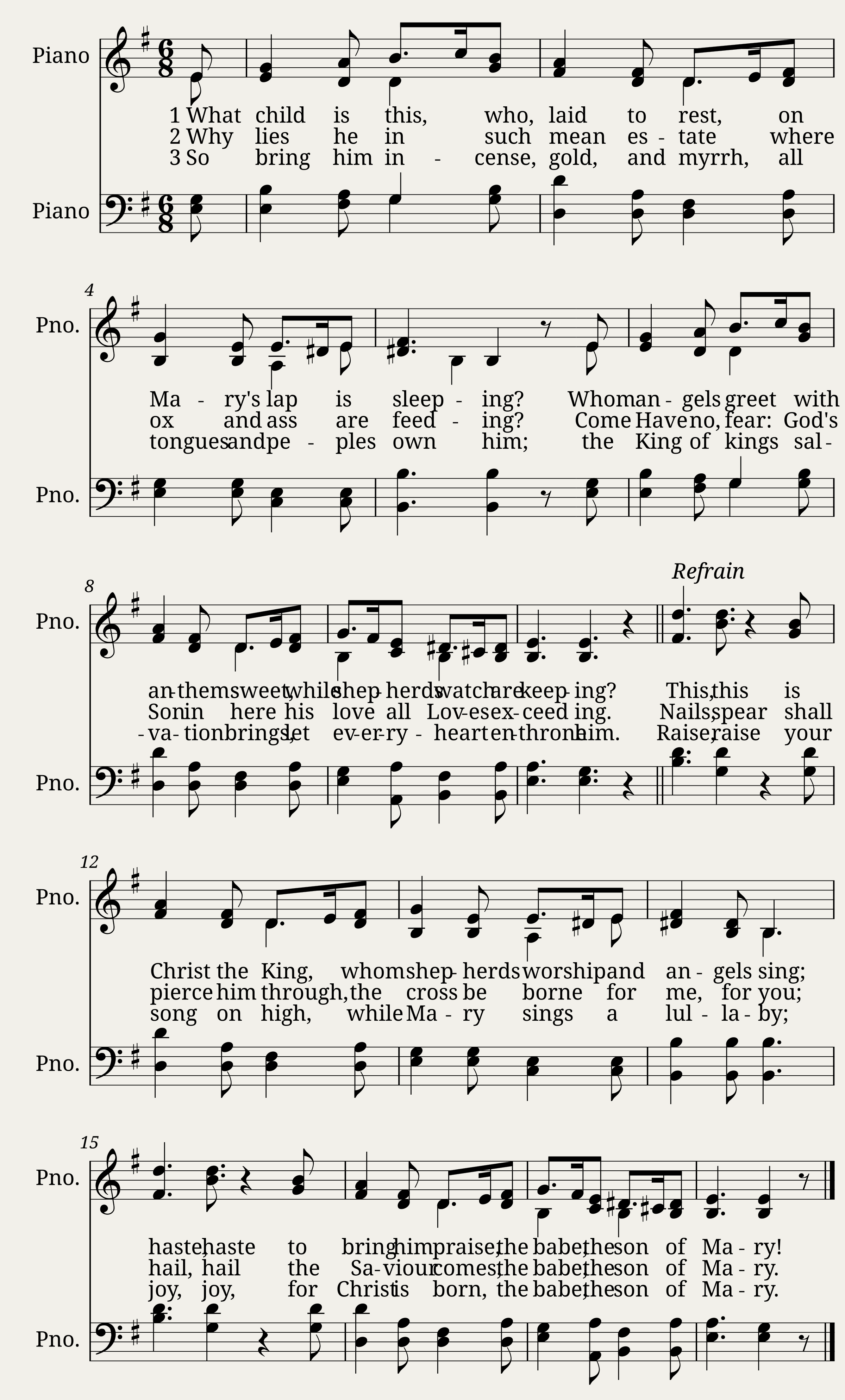 What Child Is This - SATB Greensleeves