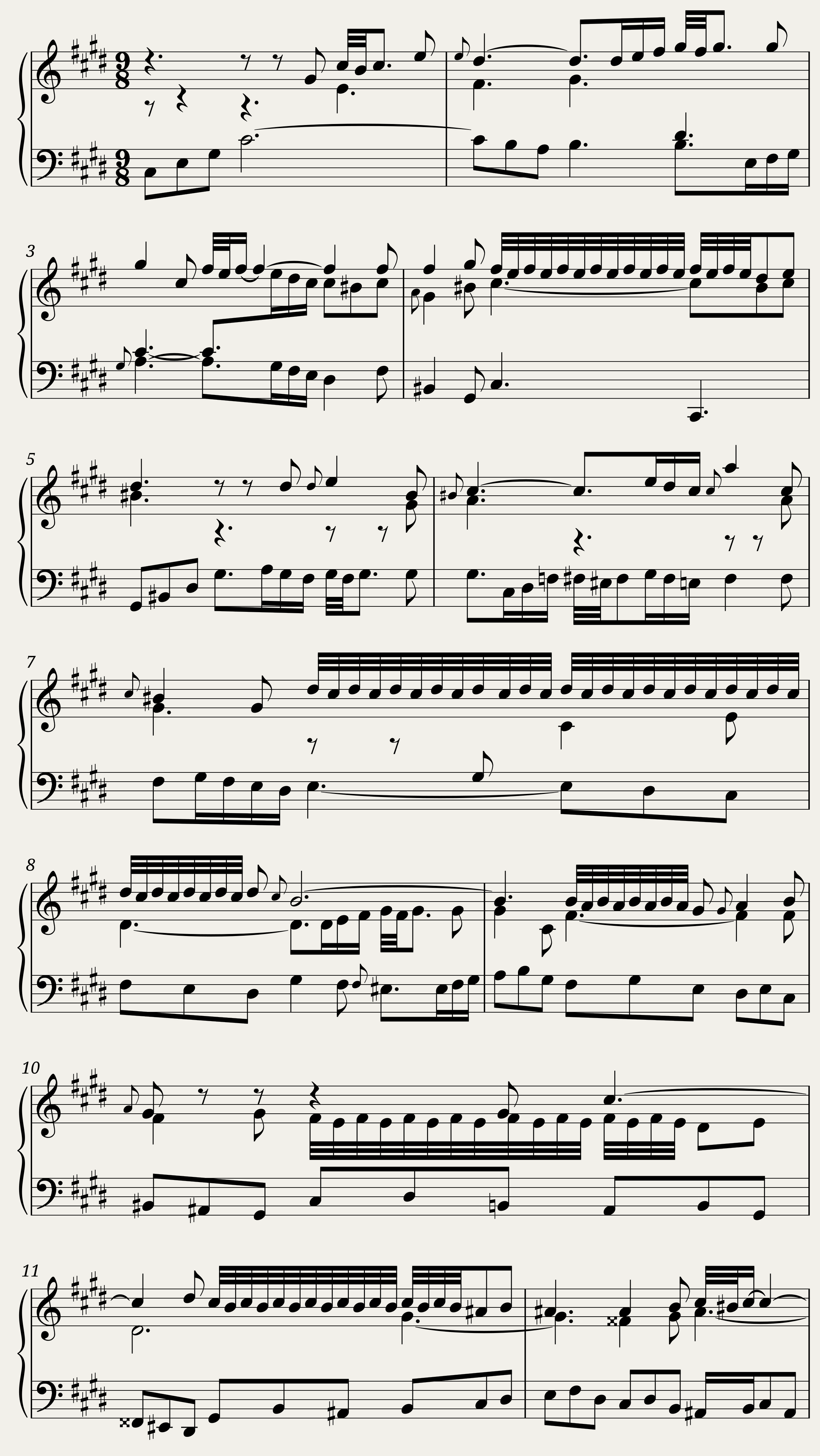 BWV 873 The Well-Tempered Clavier Part II Praeludium IV — 1/5