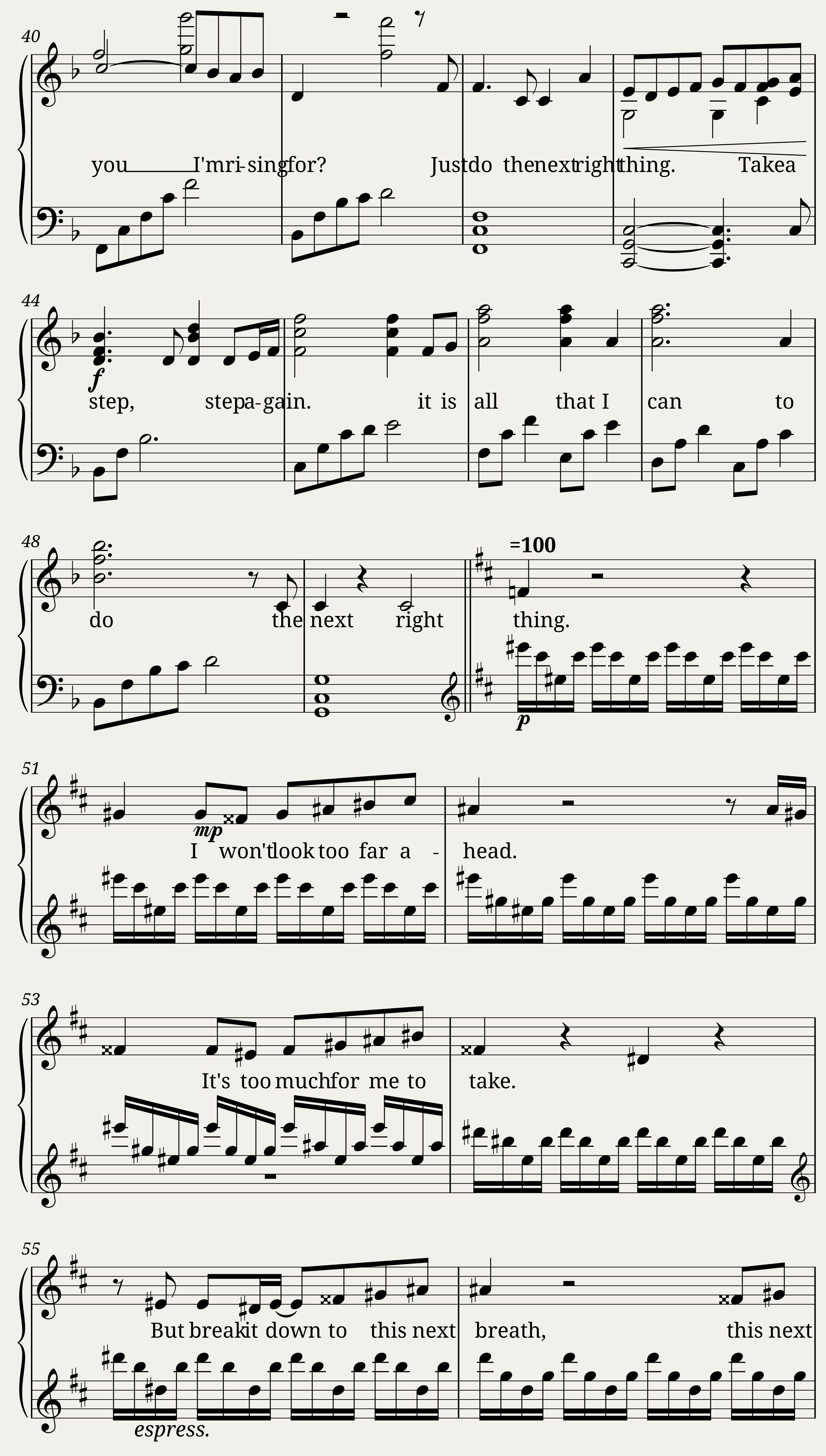 The Next Right Thing (Piano Arrangement) — 2/3