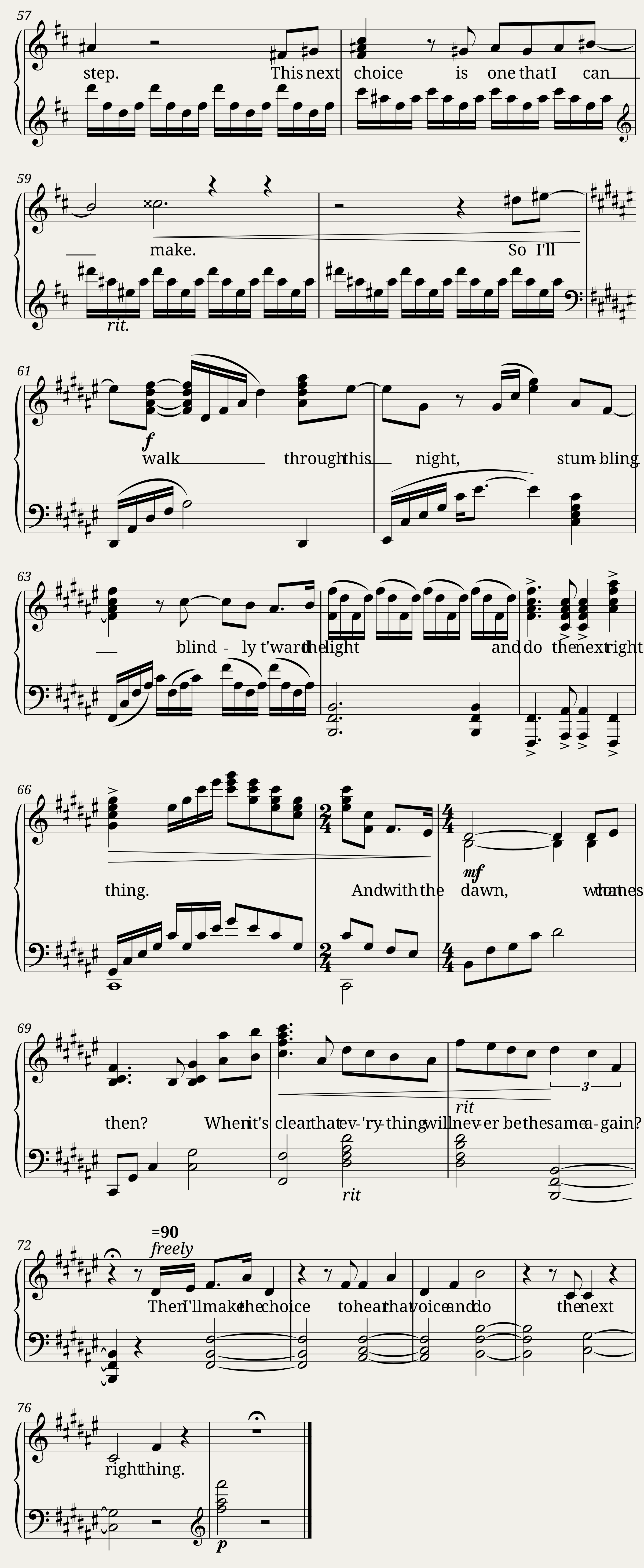 The Next Right Thing (Piano Arrangement) — 3/3