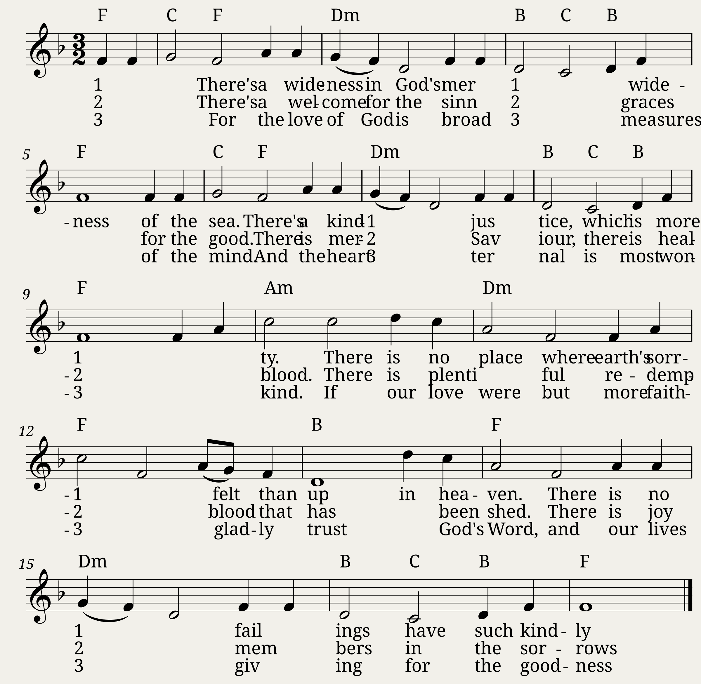 There's a Wideness in God's Mercy