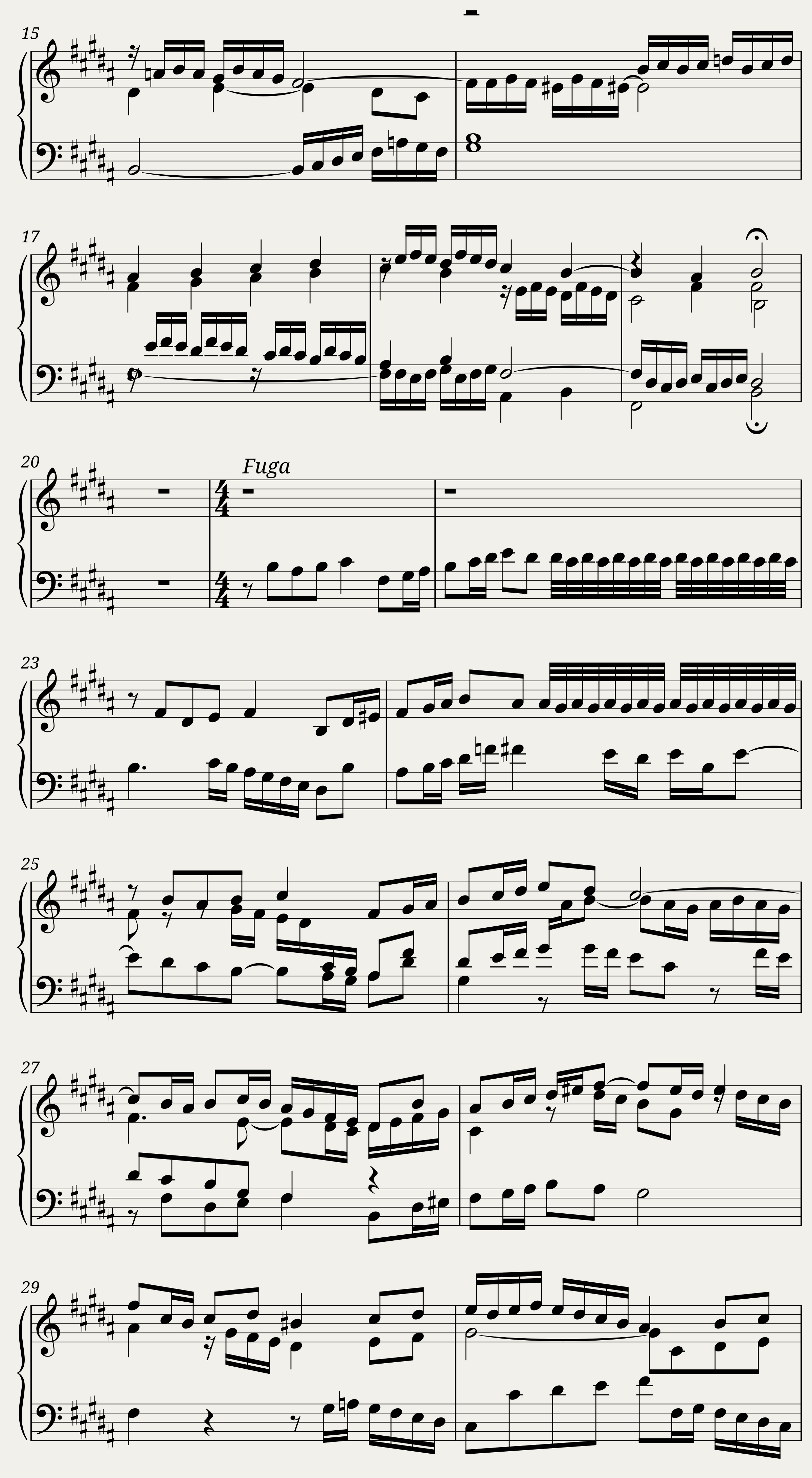 BWV 868: The Well-tempered Clavier Book I - XXIII (A = 415 Hz) — 2/3