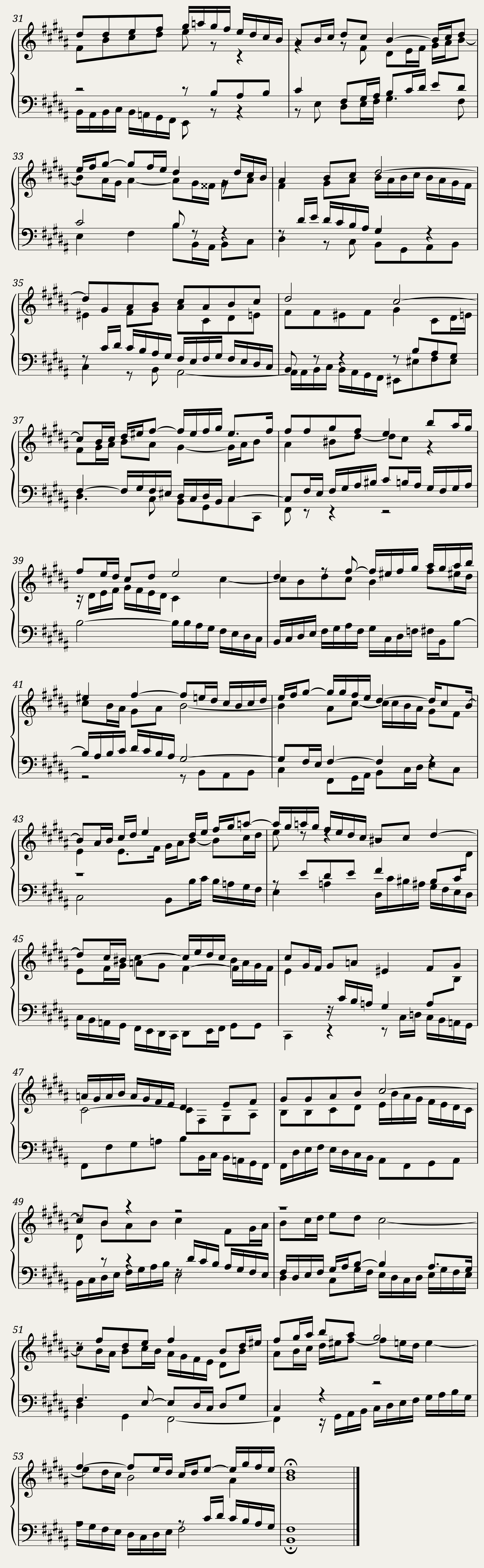 BWV 868: The Well-tempered Clavier Book I - XXIII (A = 415 Hz) — 3/3