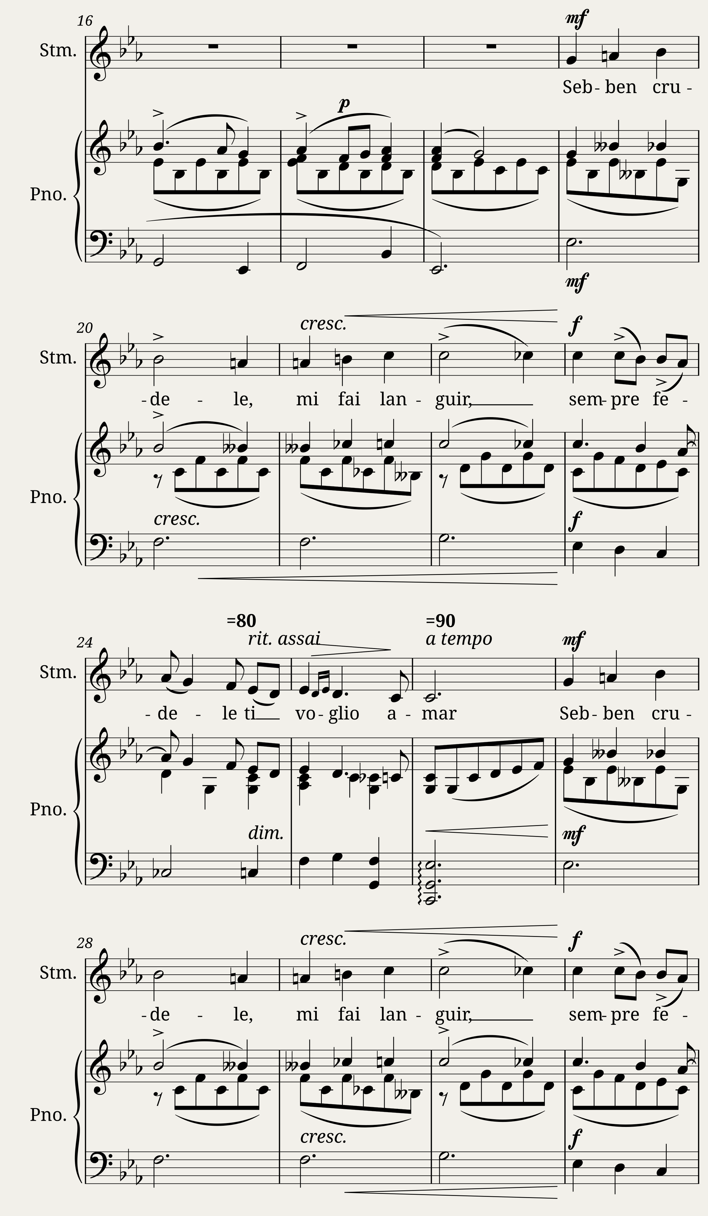 Sebben crudele (Caldara) — 2/4