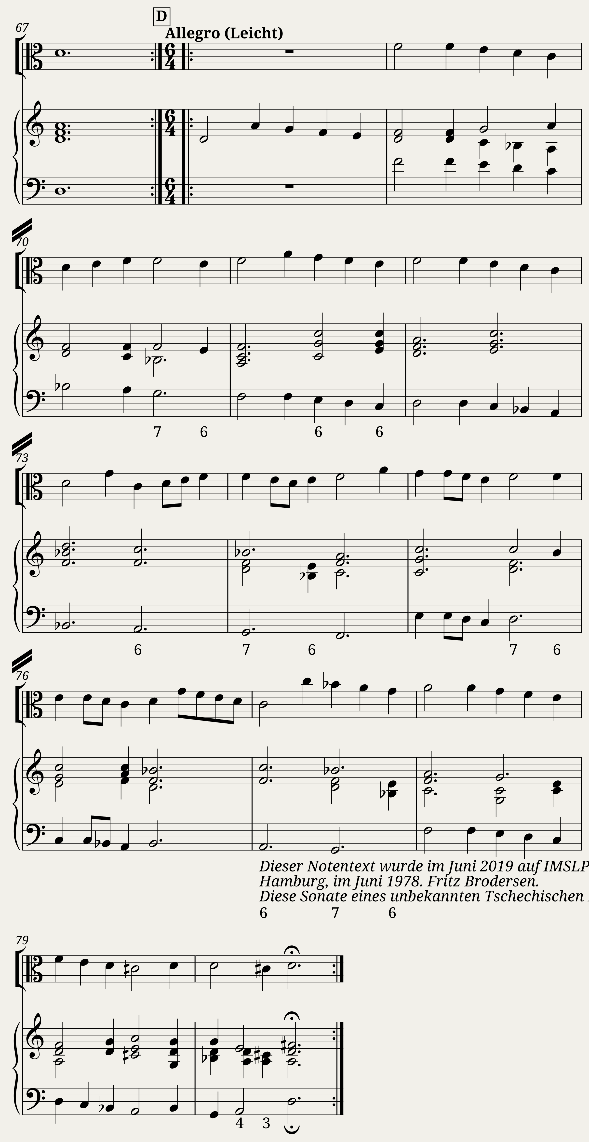 Sonata für Altposaune und Basso Continuo — 4/4