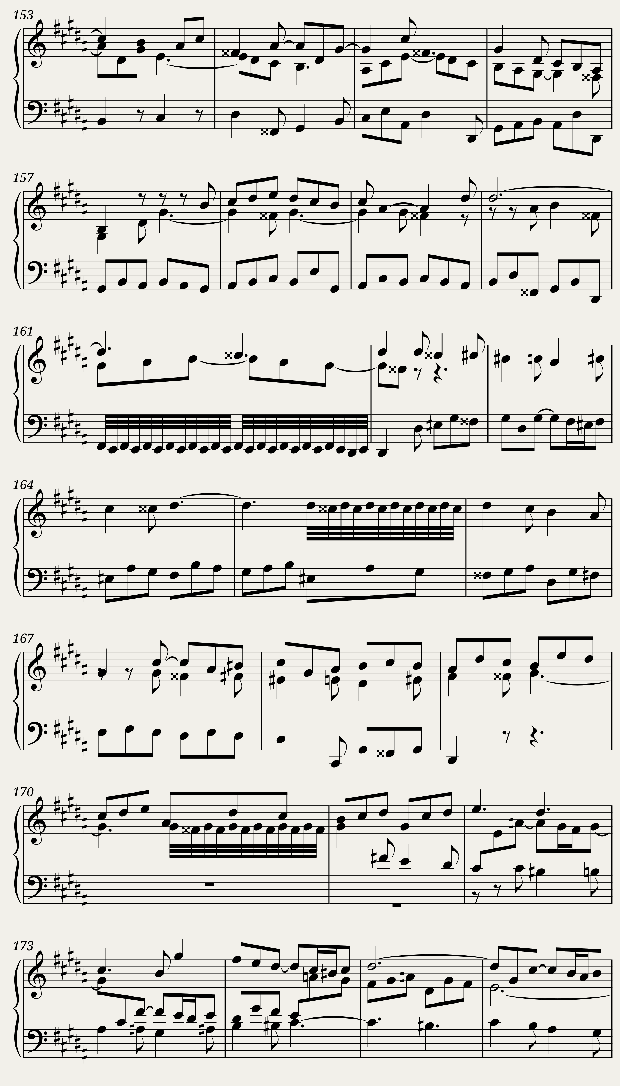 BWV 887: The Well-tempered Clavier Book II - XVIII (A = 415 Hz) - Harpsichord sound — 10/12