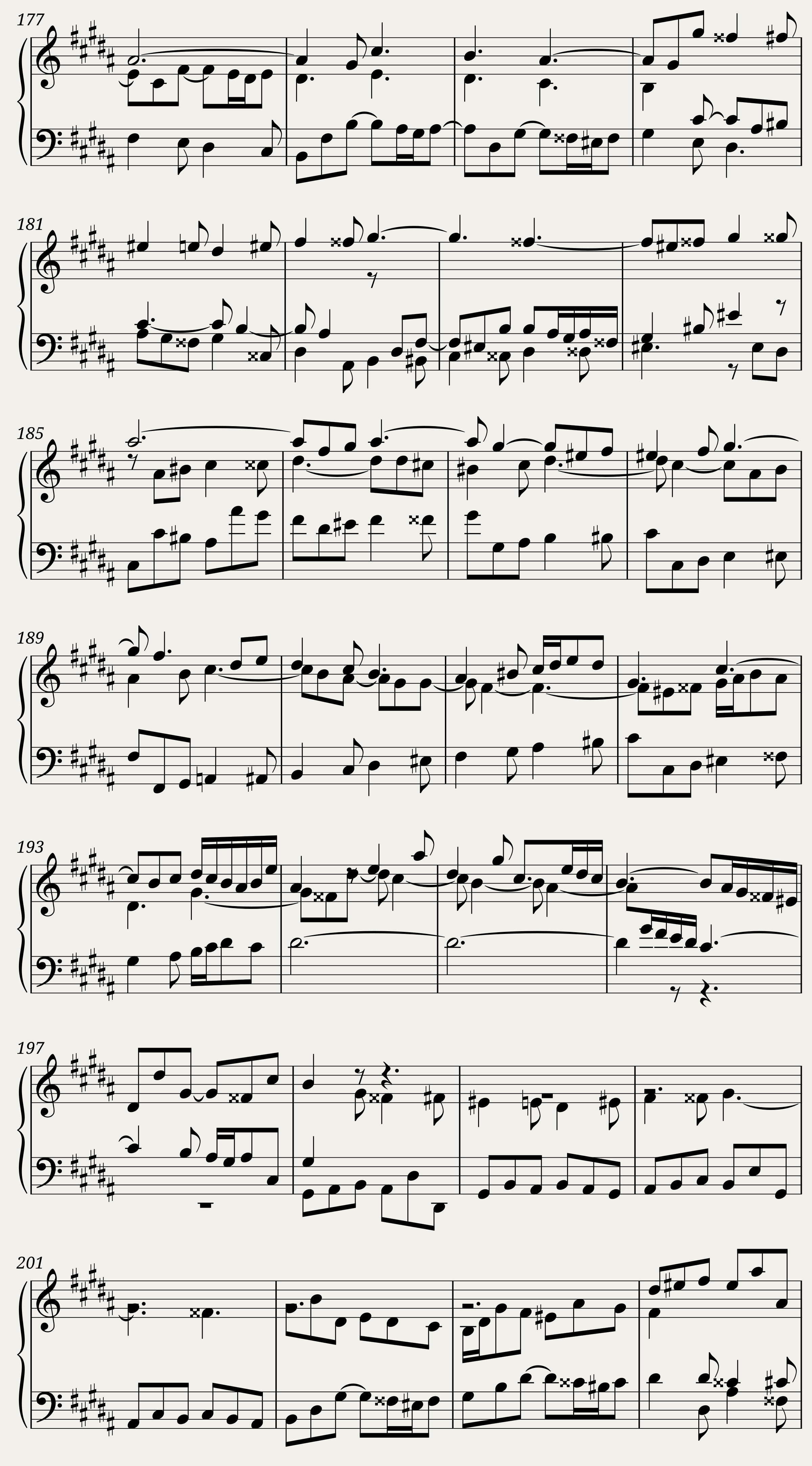 BWV 887: The Well-tempered Clavier Book II - XVIII (A = 415 Hz) - Harpsichord sound — 11/12