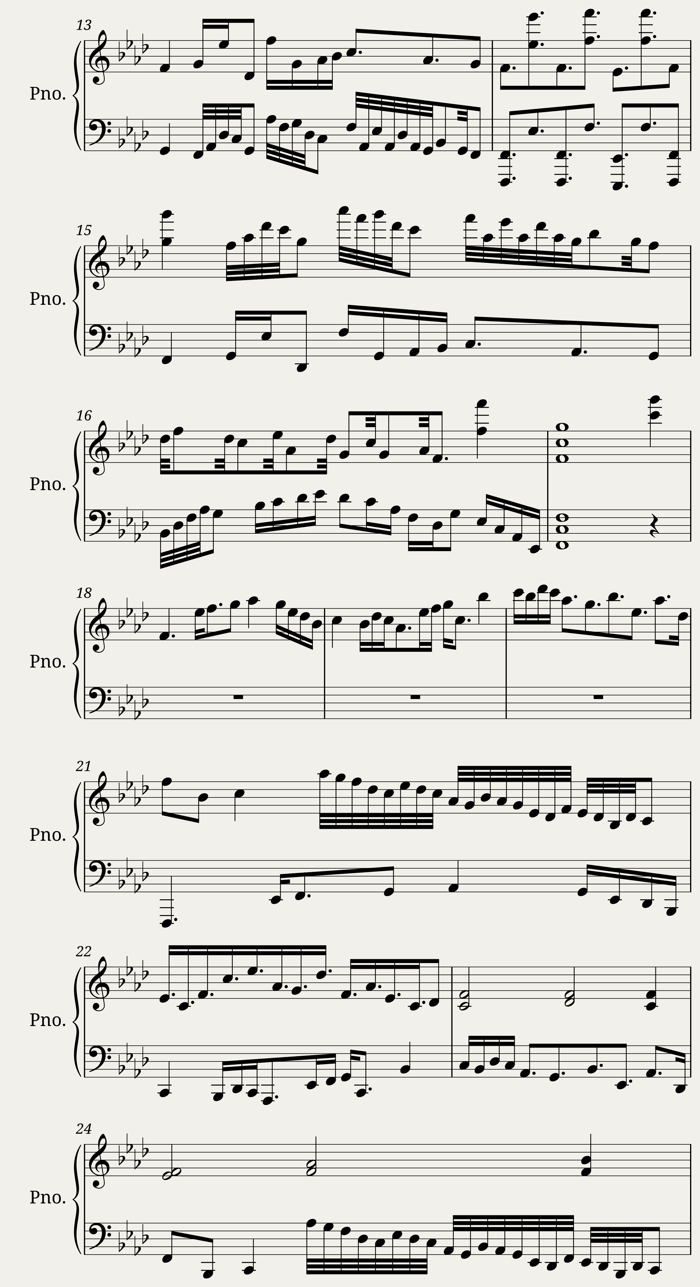 Kind of fuga - 12 little pieces for the piano — 2/3
