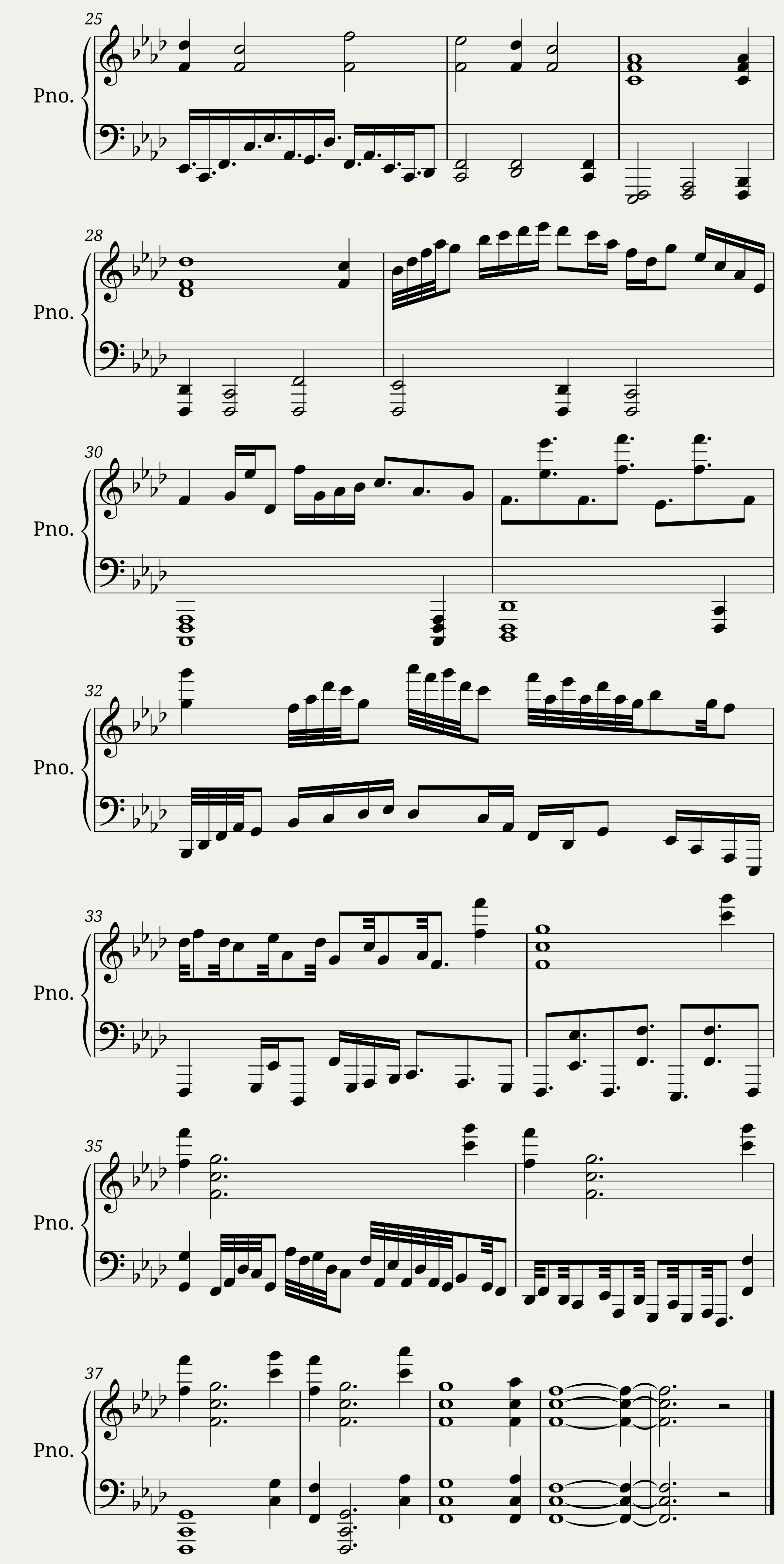 Kind of fuga - 12 little pieces for the piano — 3/3
